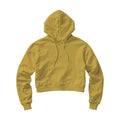 Antique Gold Crop Fit Back View Womens Hoodie Mockup | Digital Download Mockup | High-Resolution JPG | Commercial Use Included | MockupBulk