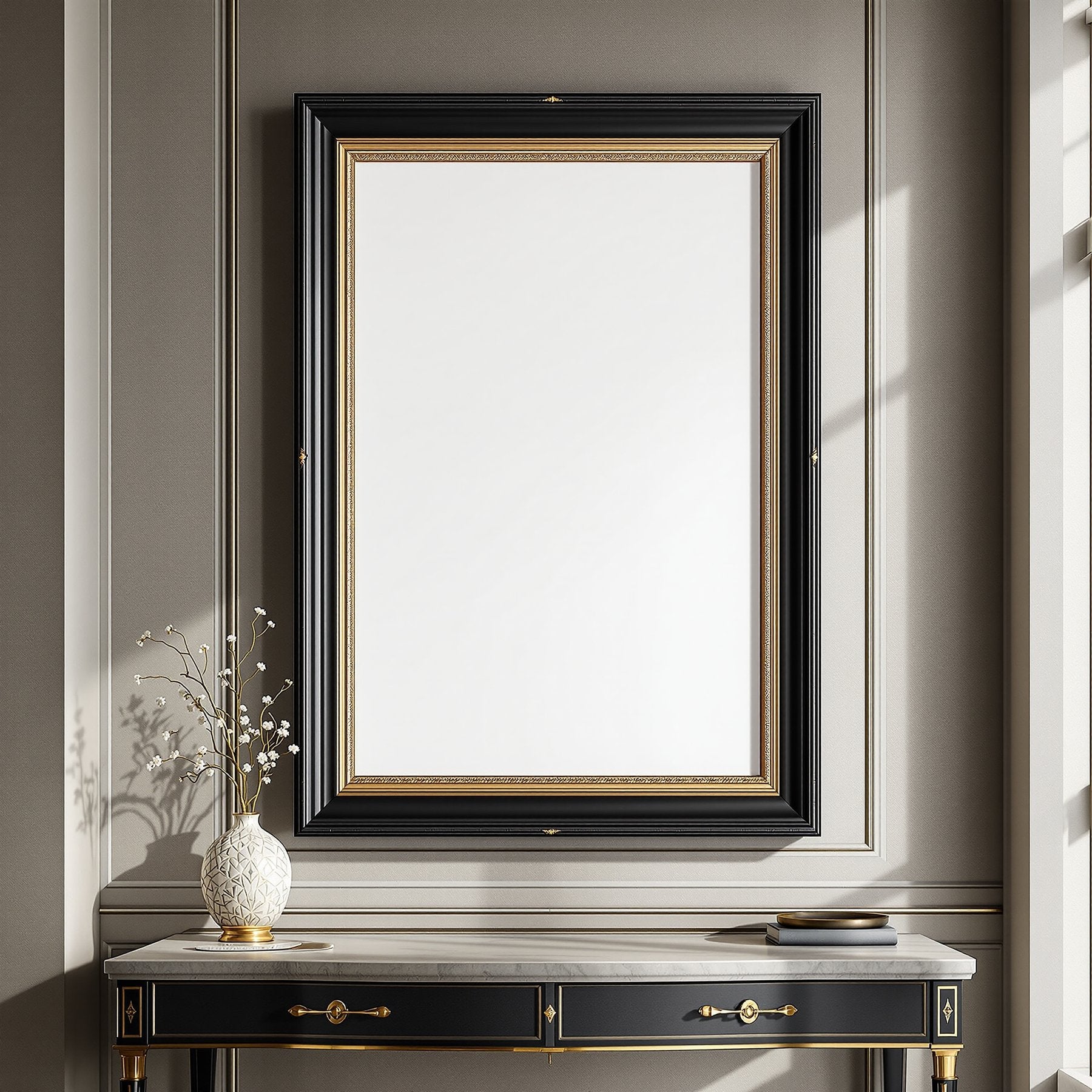 Blank Template #023 Black & Gold Frame Mockup | Frame Template JPG | Instant bulkmockup Download | Commercial Use | MockupBulk