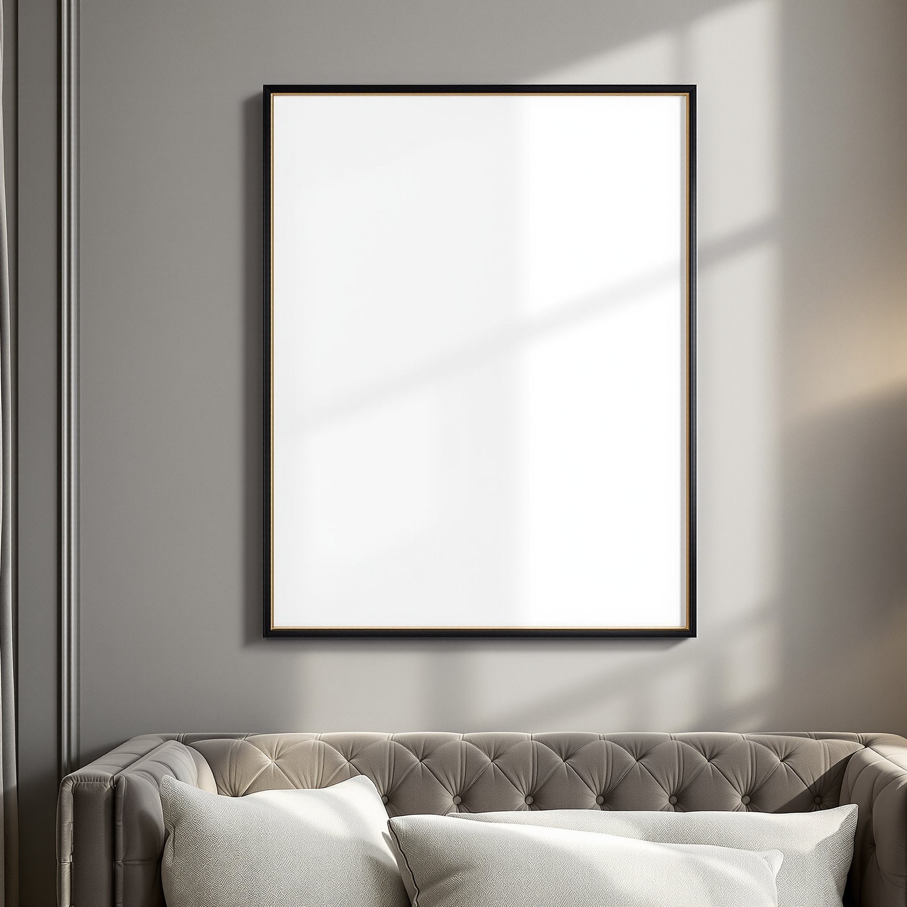 Blank Template #024 Black & Gold Frame Mockup | Frame Mockup JPG Download | bulkmockup Template | Commercial Licence | MockupBulk