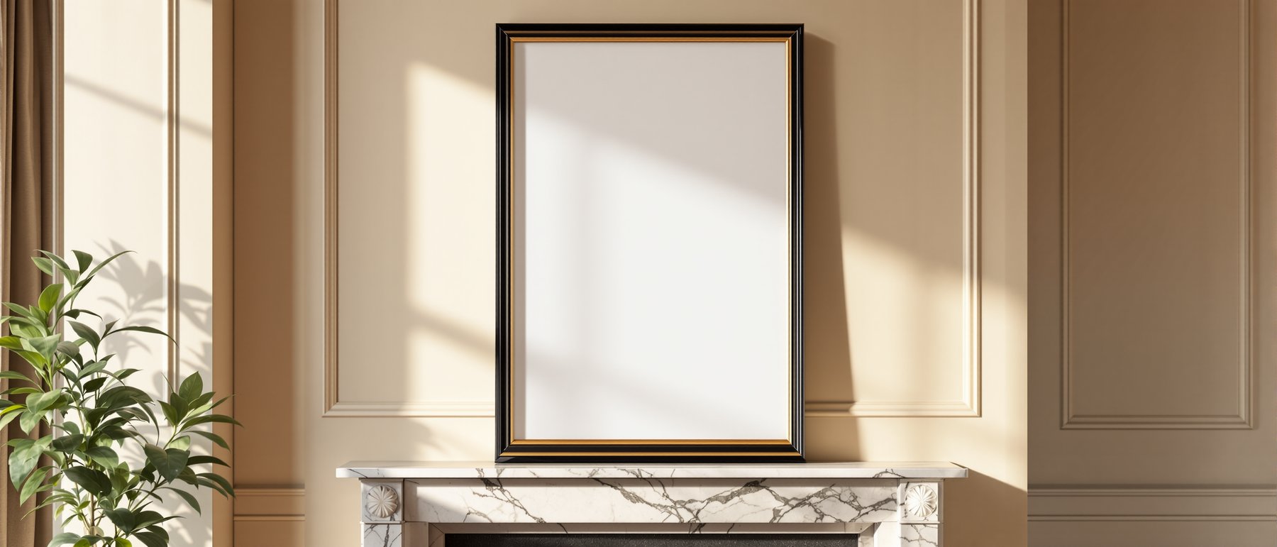 Black & Gold Frame Mockup | Blank Template #026 | Digital Frame Mockup | bulkmockup JPG Download | For POD Etsy Shopify | MockupBulk