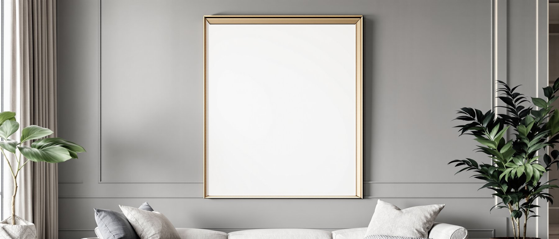 Blank Template #027 Black & Gold Frame Mockup | bulkmockup Blank Frame Template | High-Res JPG | Commercial Licence | MockupBulk