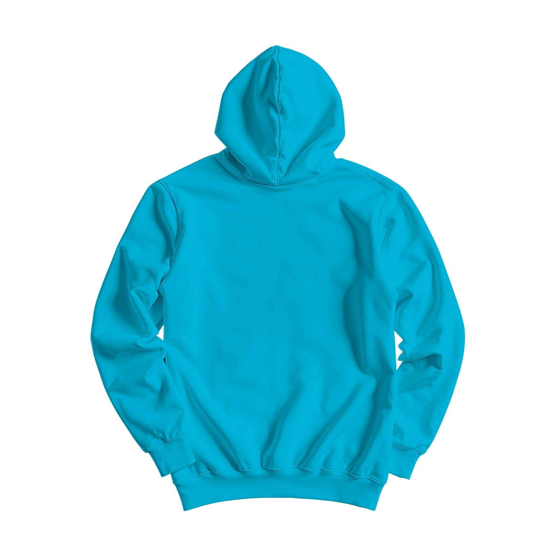 Aqua Back View Unisex Hoodie Mockup | POD Print Mockup | Instant JPG Download | Commercial Licence Included | MockupBulk