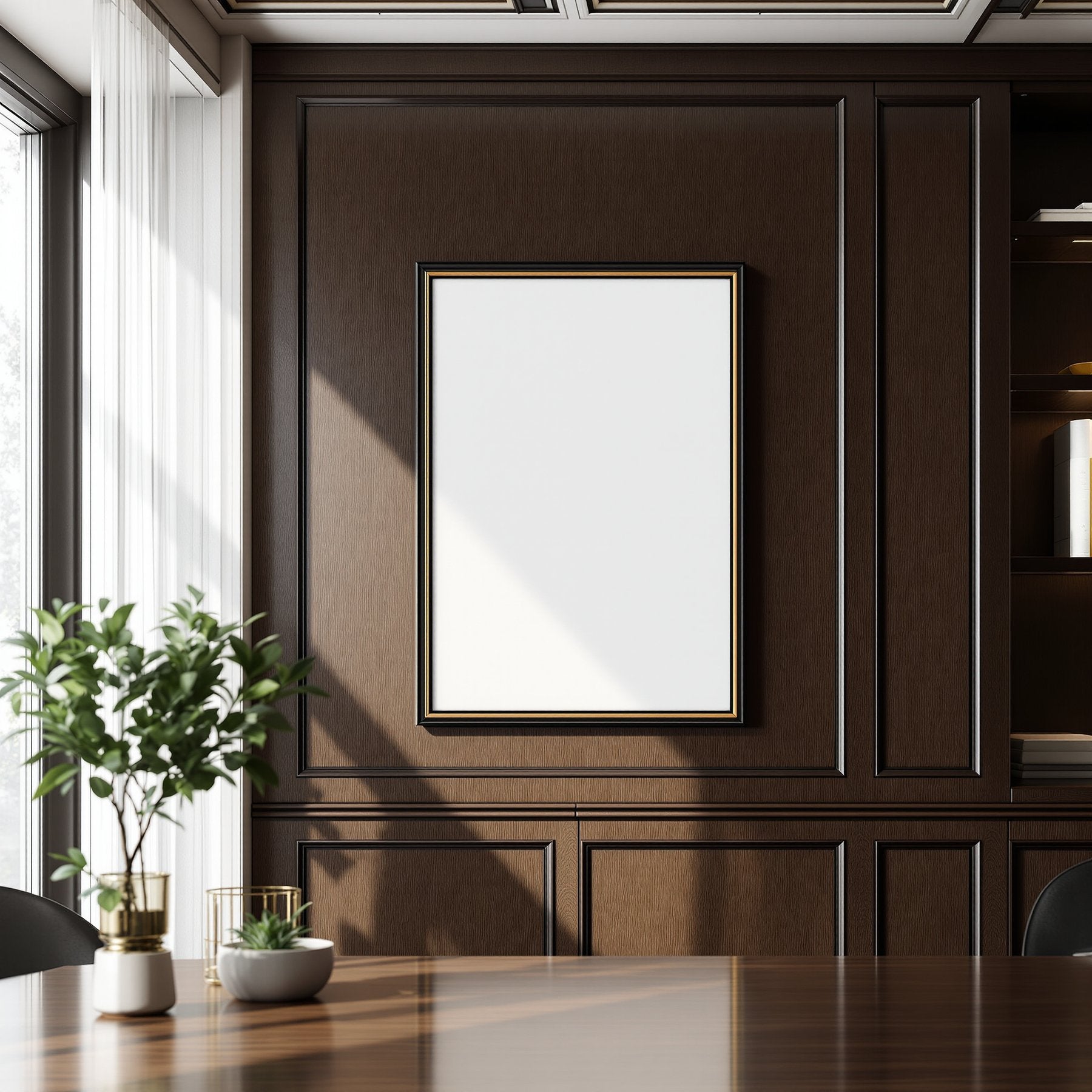 Black & Gold Frame Mockup — Blank Template #031 — Digital Frame Mockup | bulkmockup JPG Download | For POD Etsy Shopify | MockupBulk