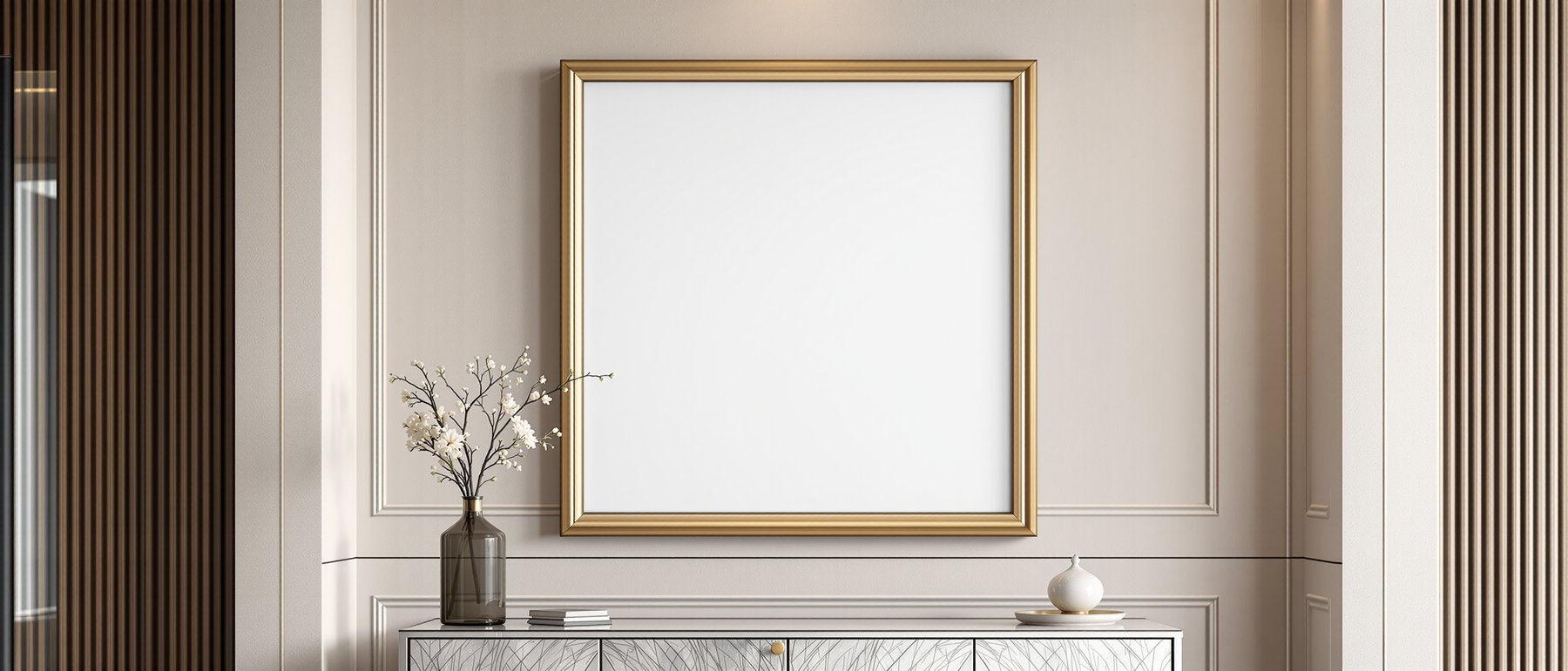 Black & Gold Frame Mockup — Blank Template #036 — Blank Frame Mockup JPG | Commercial Licence | bulkmockup Download | MockupBulk