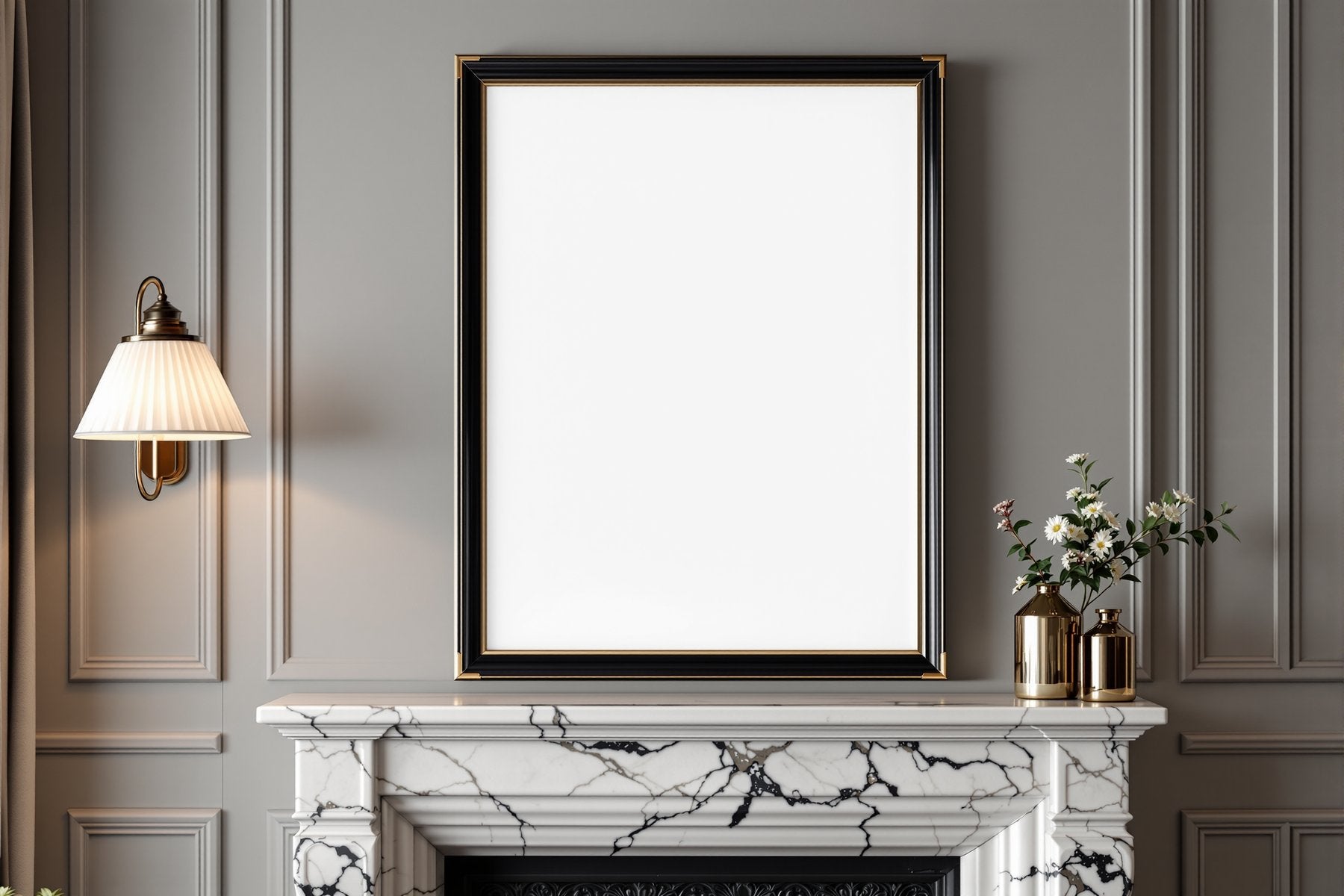 Black & Gold Frame Mockup | Blank Template #040 | Blank Frame Template for Etsy | bulkmockup JPG Download | Commercial Use | MockupBulk