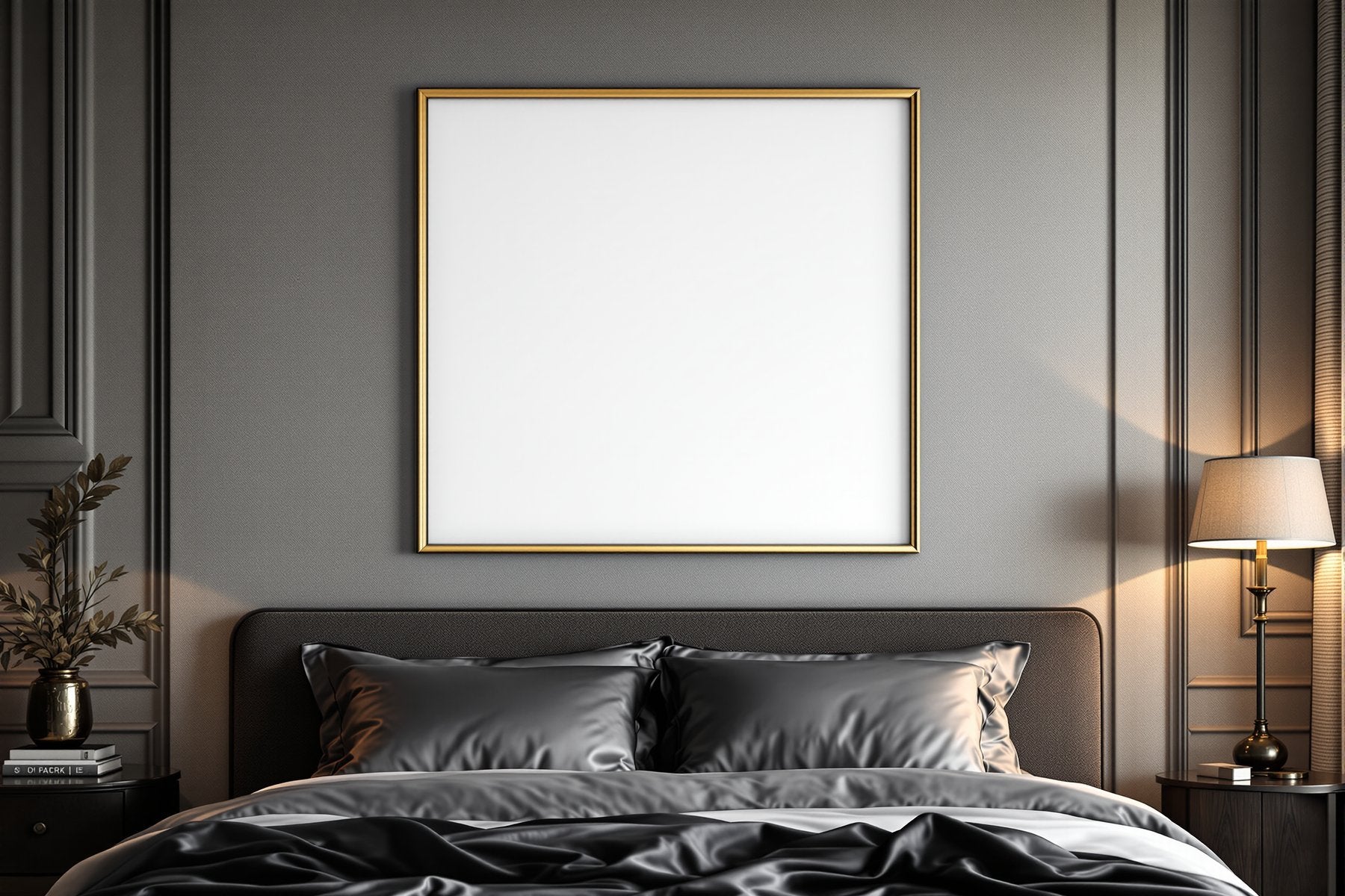 Black & Gold Frame Mockup | Blank Template #043 | bulkmockup Blank Frame Template | High-Res JPG | Commercial Licence | MockupBulk