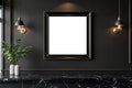 Black & Gold Frame Mockup — Blank Template #046 — Frame Template JPG | Instant bulkmockup Download | Commercial Use | MockupBulk