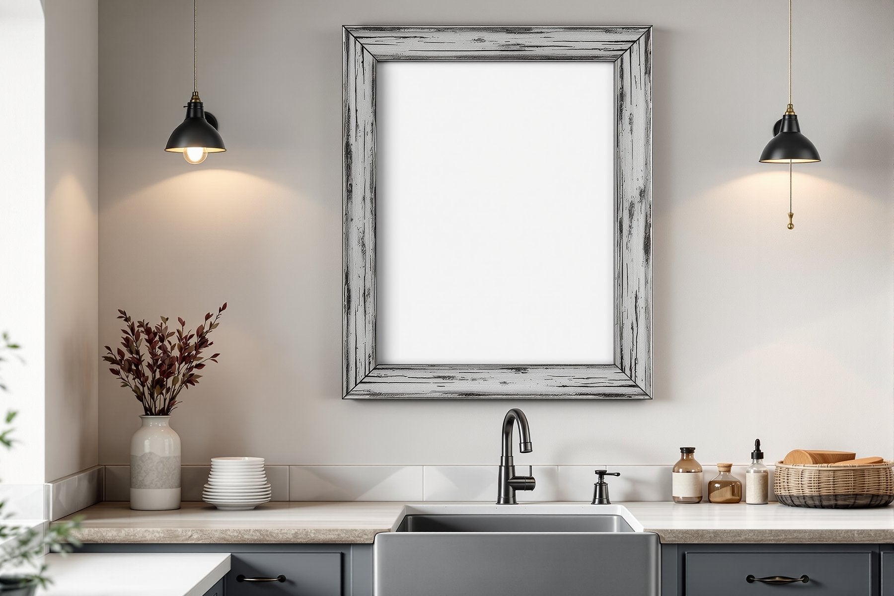 Rustic Frame Mockup — Blank Template #005 — Frame Template JPG | Instant bulkmockup Download | Commercial Use | MockupBulk