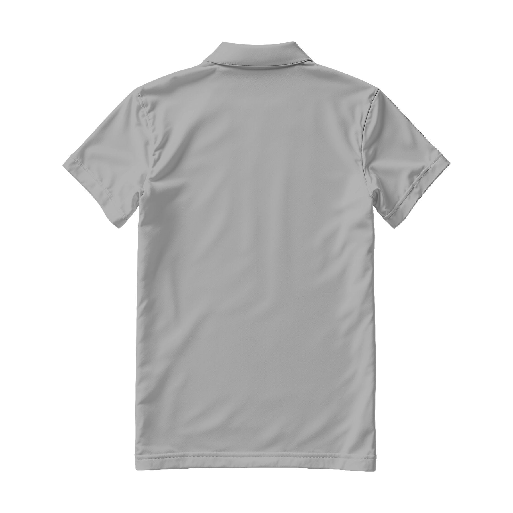 Mens Polo Shirt Mockup | Athletic Heather Regular Fit Back View — POD Print Mockup | Instant JPG Download | Commercial Licence Included | MockupBulk