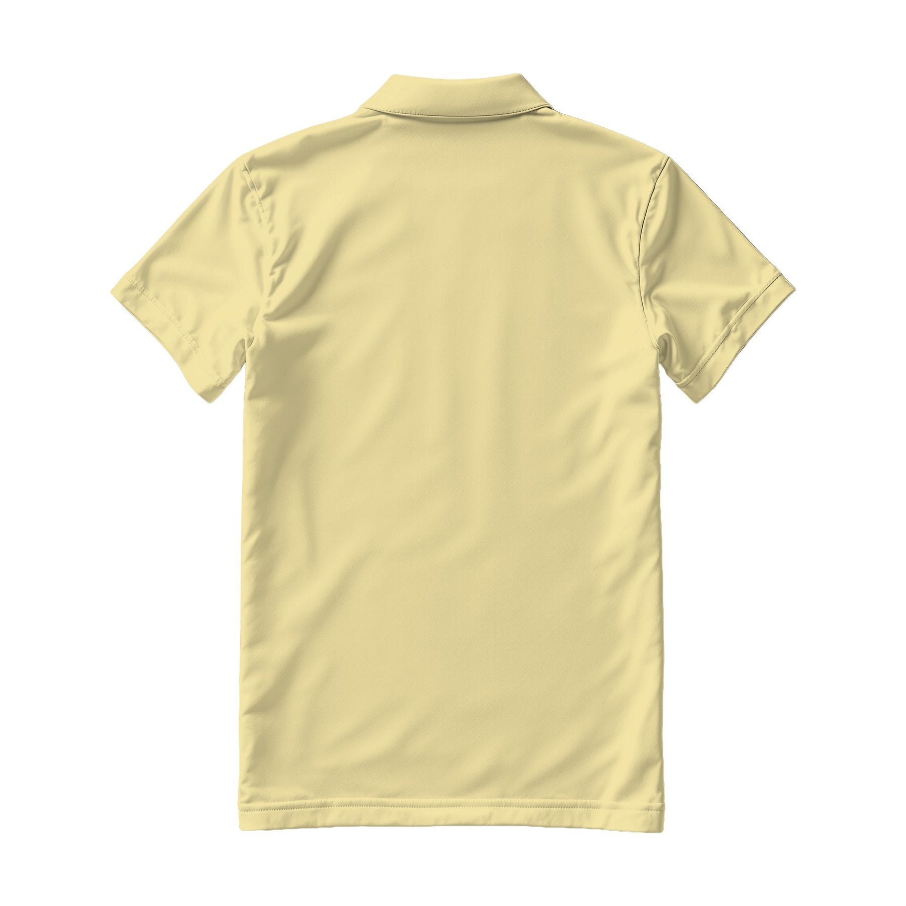 Mens Polo Shirt Mockup — Banana Cream Regular Fit Back View — High Resolution JPG | POD Mockup Template | Commercial Use Download | MockupBulk