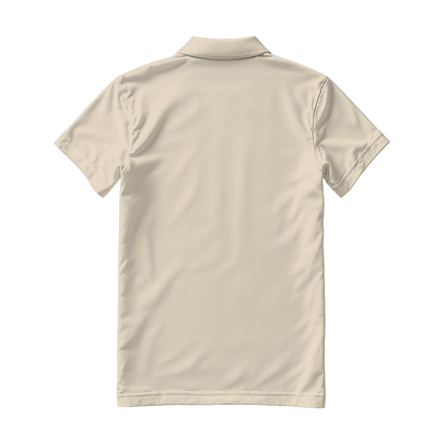 Mens Polo Shirt Mockup, Bone Regular Fit Back View | Digital Download Mockup | High-Resolution JPG | Commercial Use Included | MockupBulk