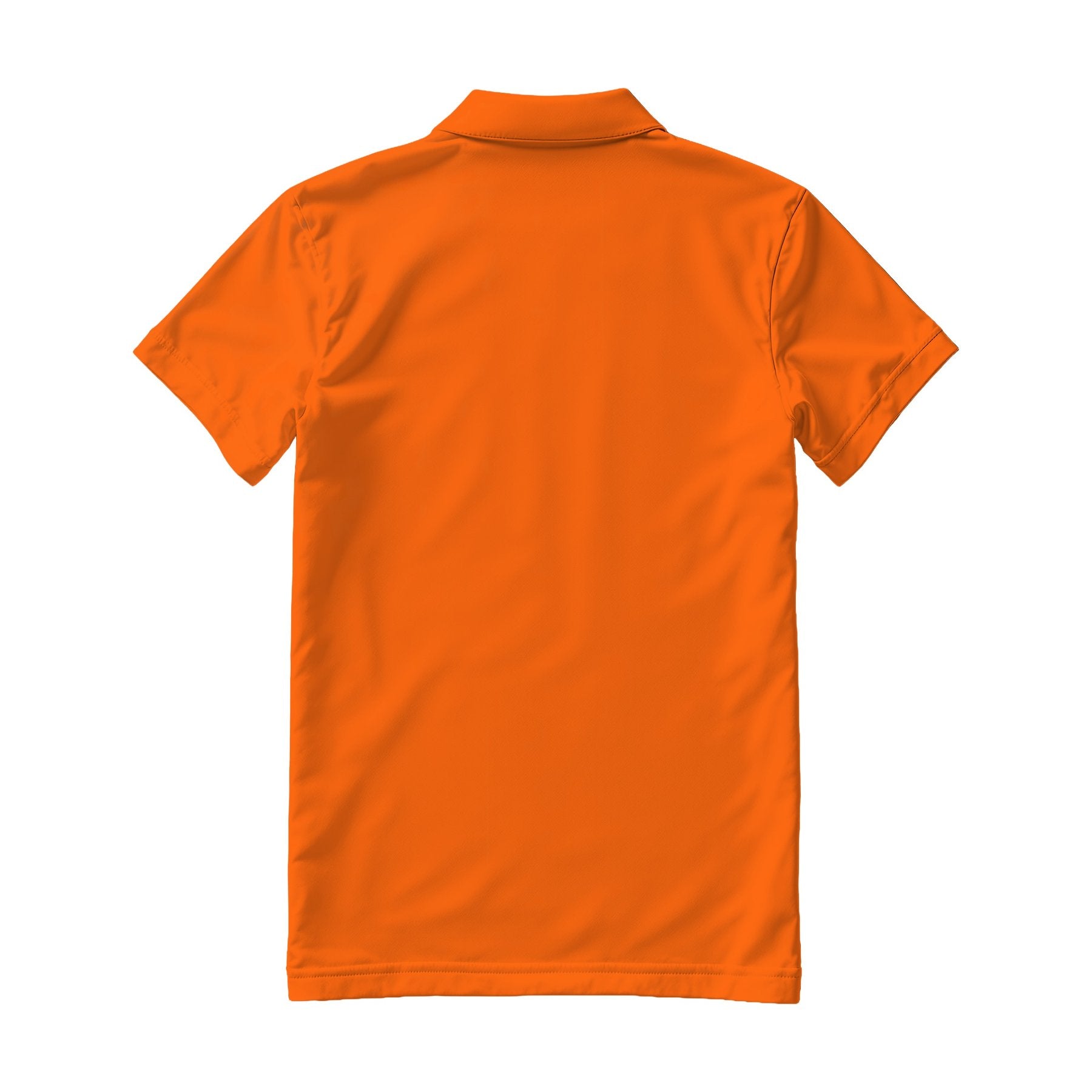 Mens Polo Shirt Mockup | Bright Orange Regular Fit Back View — High-Res JPG Template | Instant Digital Download | POD Etsy Shopify | MockupBulk