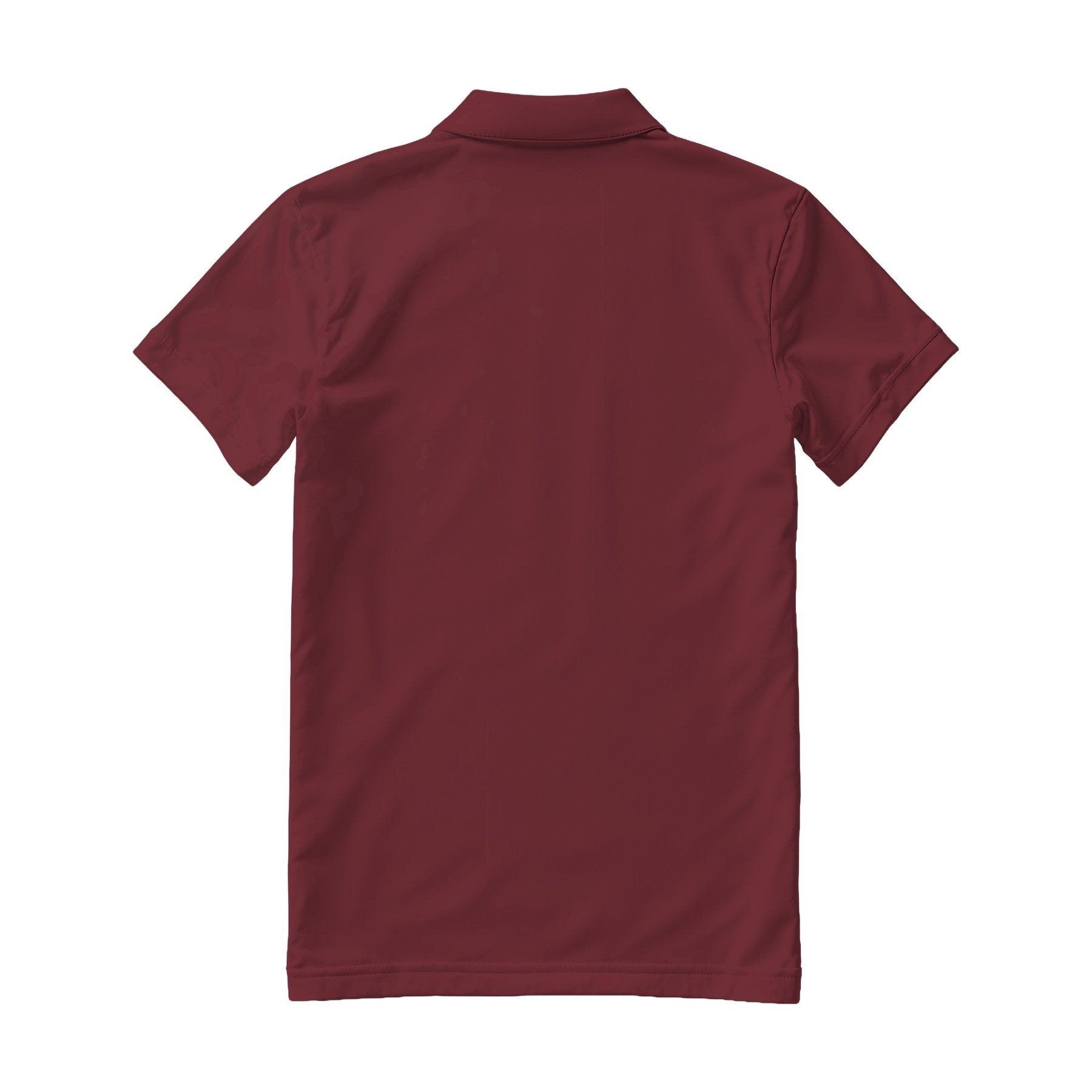 Mens Polo Shirt Mockup | Burgundy Regular Fit Back View | High-Res JPG Instant Download | Commercial Use | Etsy POD Shopify Template | MockupBulk
