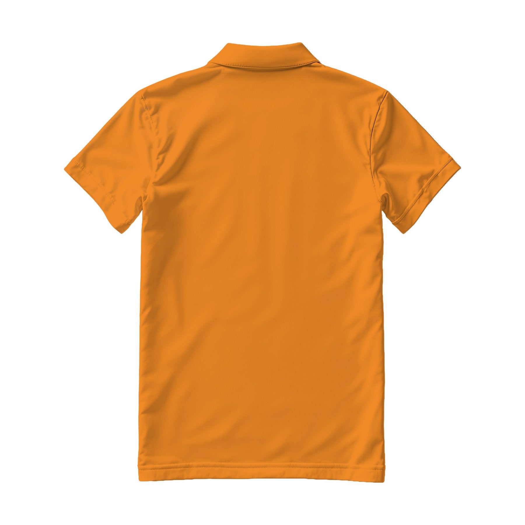 Classic Orange Regular Fit Back View Mens Polo Shirt Mockup | High Resolution JPG | POD Mockup Template | Commercial Use Download | MockupBulk