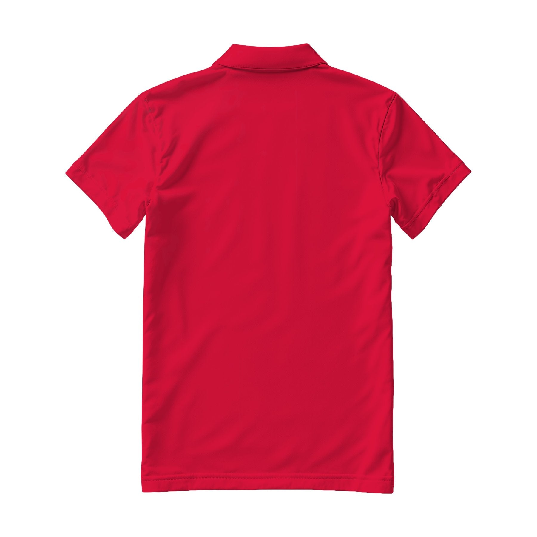 Mens Polo Shirt Mockup — Crimson Regular Fit Back View — POD Print Mockup | Instant JPG Download | Commercial Licence Included | MockupBulk