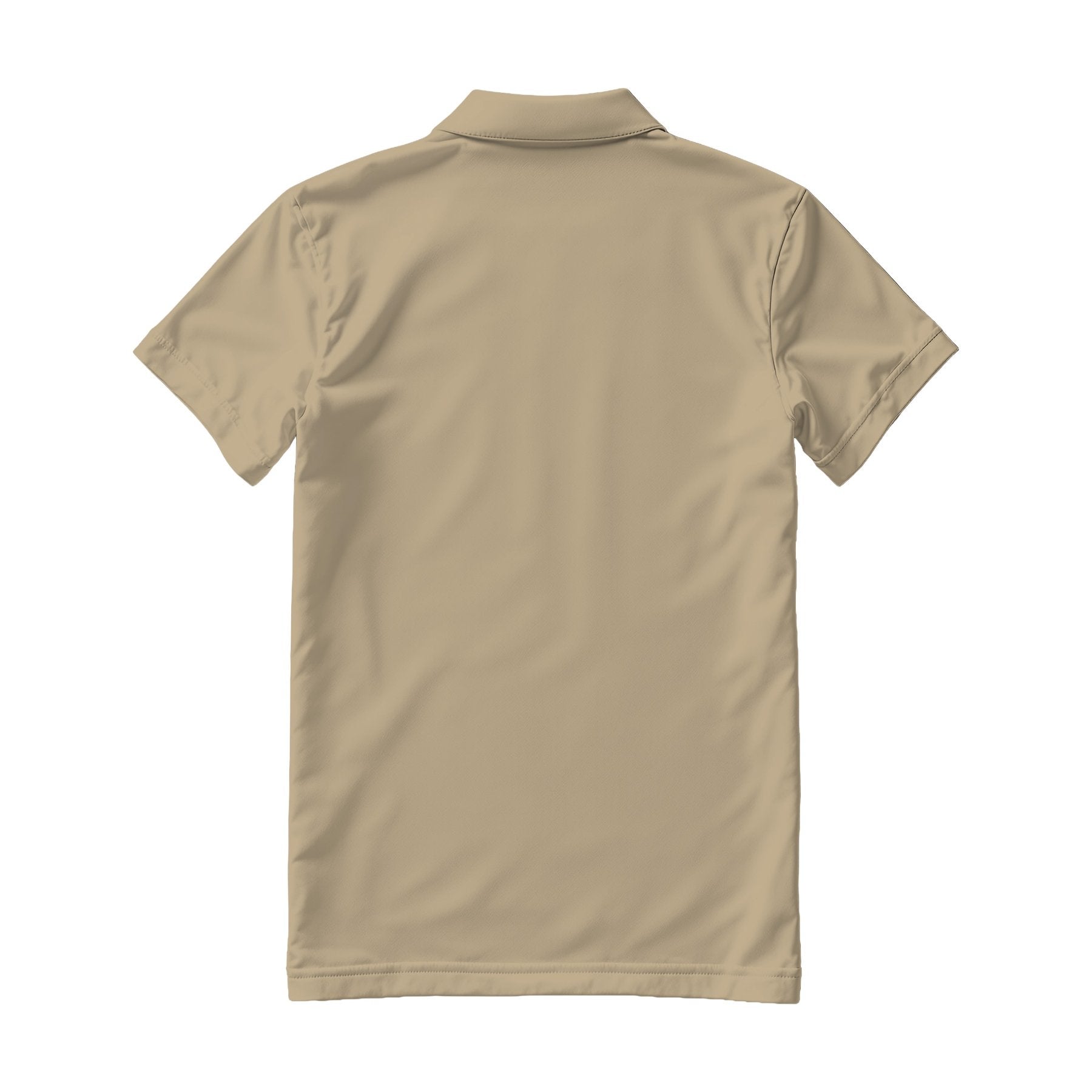 Mens Polo Shirt Mockup, Khaki Regular Fit Back View | JPG Mockup Download | For POD Sellers Designers Etsy Shops | Commercial Use | MockupBulk
