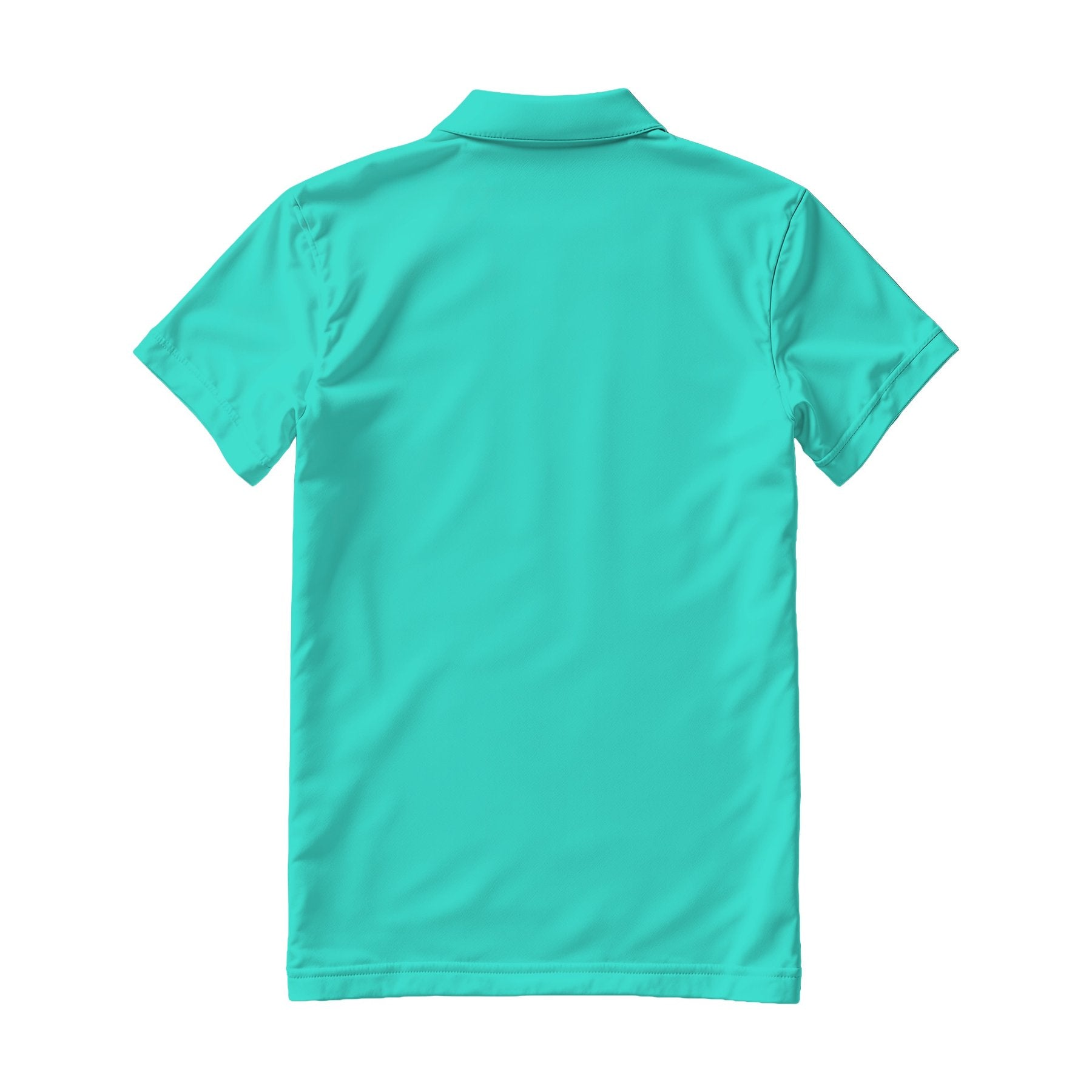 Mens Polo Shirt Mockup | Turquoise Regular Fit Back View | High-Res JPG Instant Download | Commercial Use | Etsy POD Shopify Template | MockupBulk