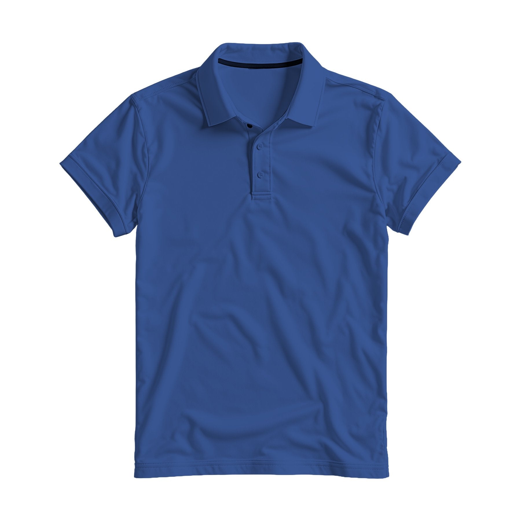 Mens Polo Shirt Mockup, Blue Storm Relaxed Fit | Print on Demand Mockup | High-Res JPG Download | Commercial Use Included | MockupBulk