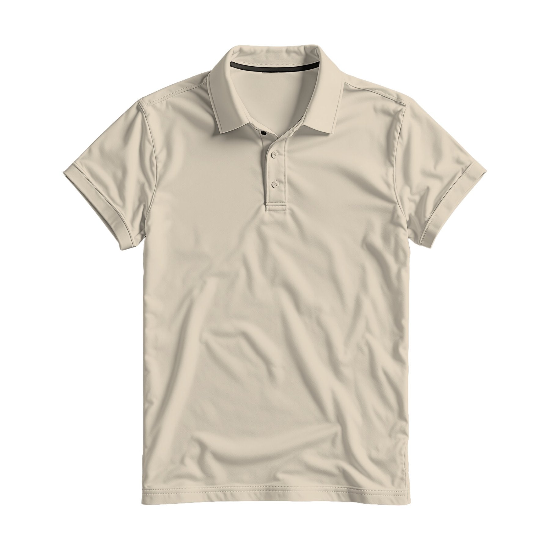 Mens Polo Shirt Mockup — Bone Relaxed Fit — Digital Download Mockup | High-Resolution JPG | Commercial Use Included | MockupBulk