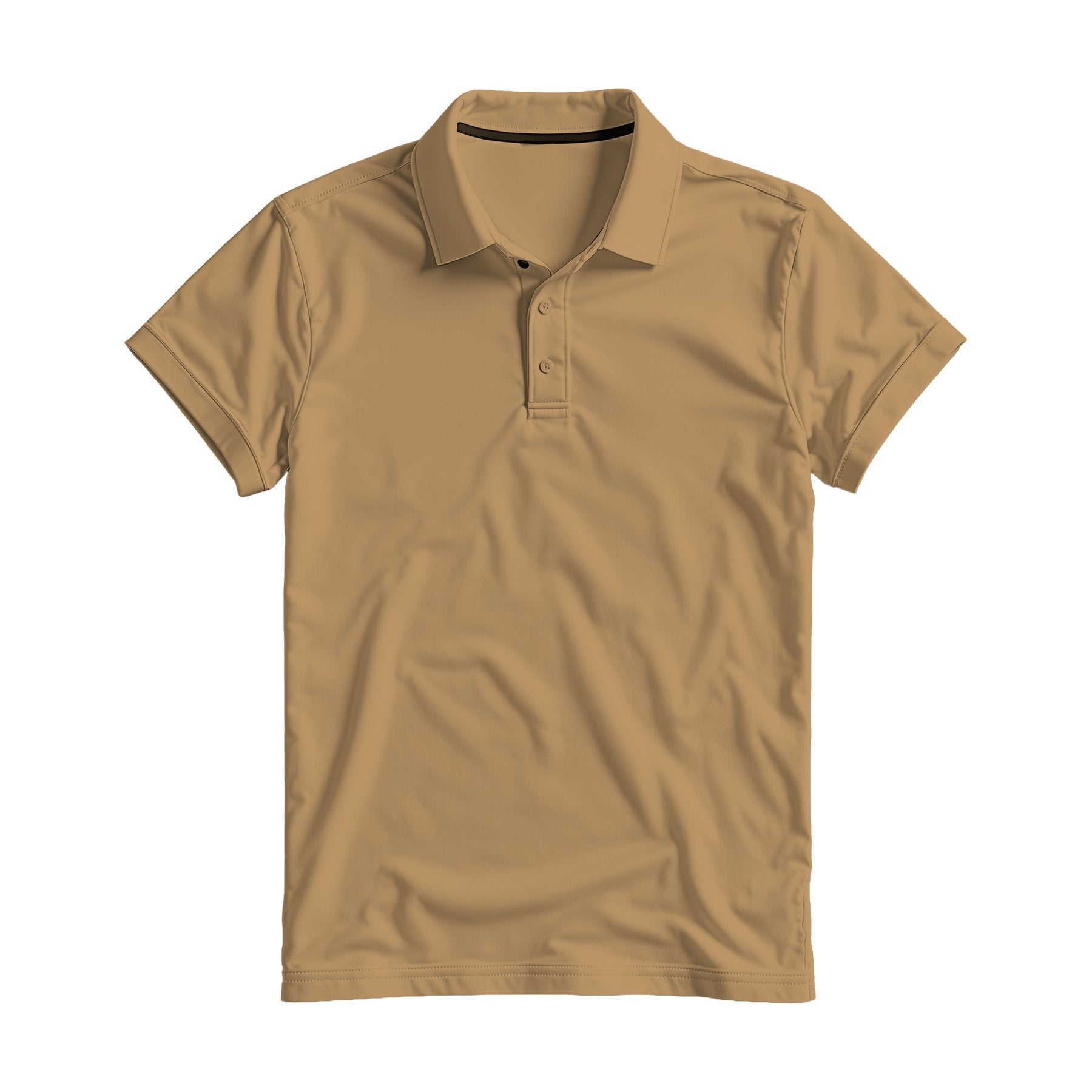 Mens Polo Shirt Mockup | Camel Relaxed Fit — High-Res JPG Template | Instant Digital Download | POD Etsy Shopify | MockupBulk