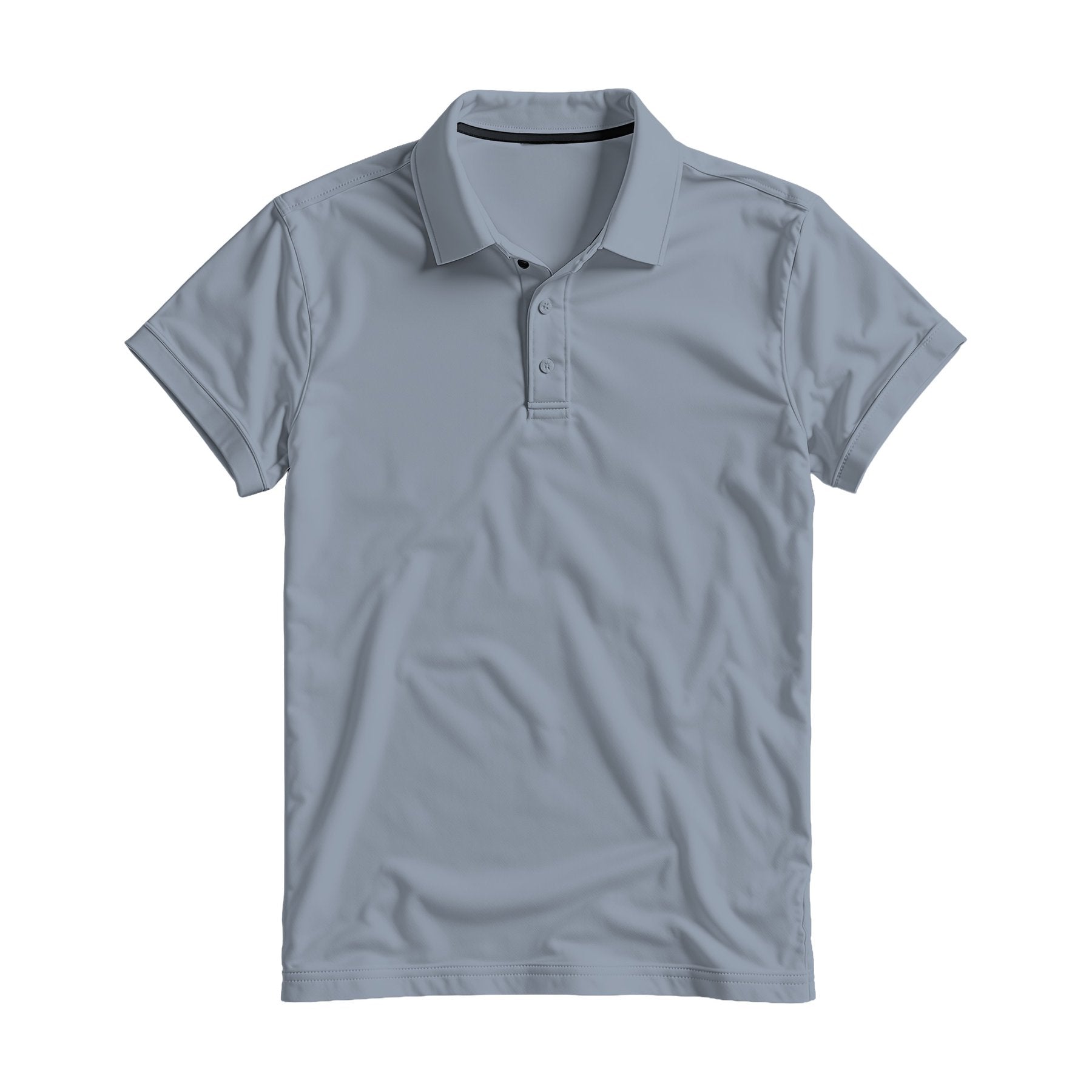 Mens Polo Shirt Mockup — Chambray Relaxed Fit — High-Res Mockup Template | JPG Digital Download | Commercial Licence | MockupBulk