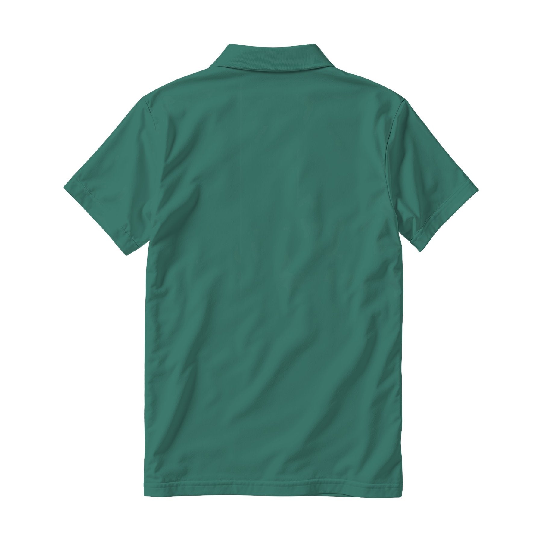 Mens Polo Shirt Mockup | Blue Spruce Relaxed Fit Back View — High Resolution JPG | POD Mockup Template | Commercial Use Download | MockupBulk