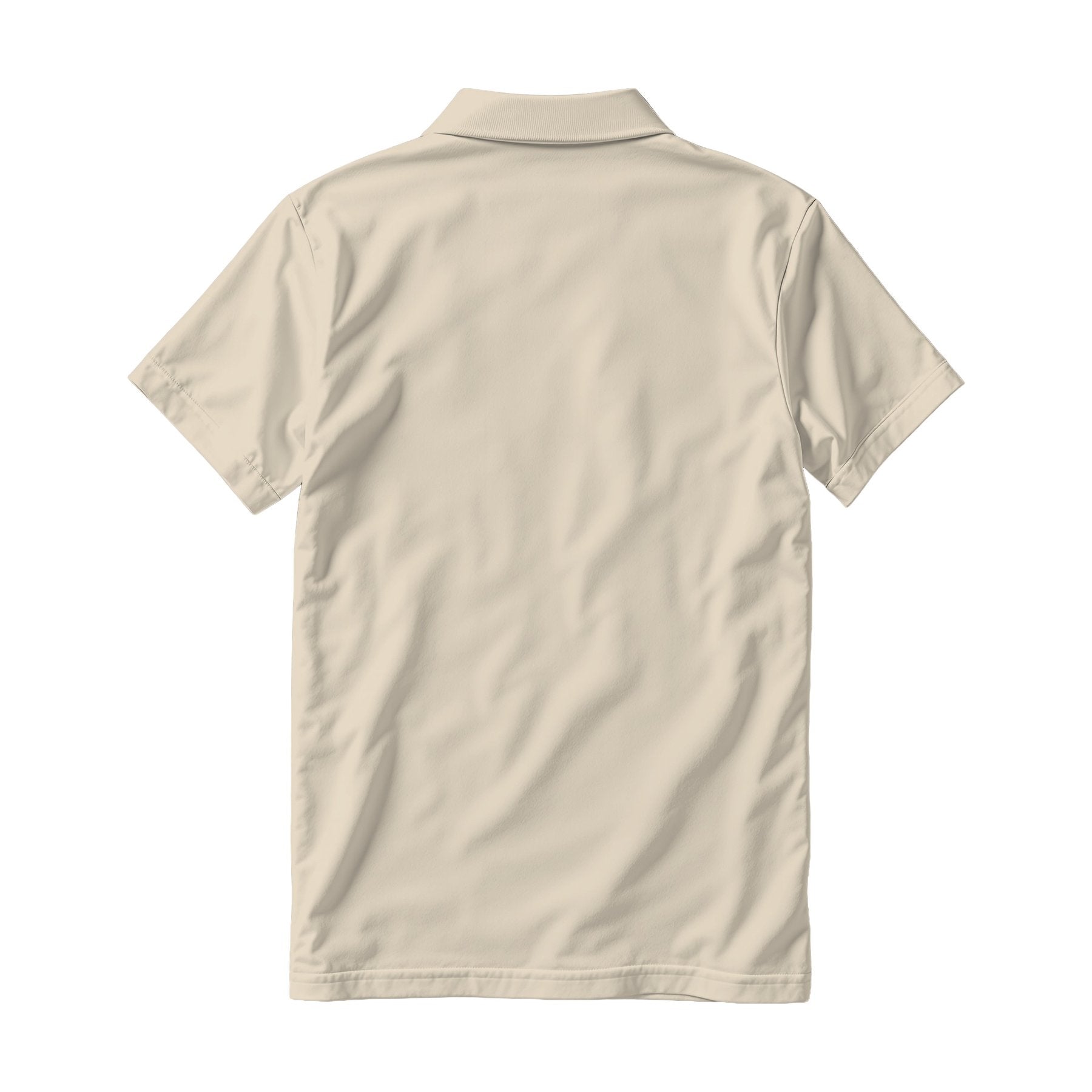 Mens Polo Shirt Mockup | Bone Relaxed Fit Back View | High Resolution JPG | POD Mockup Template | Commercial Use Download | MockupBulk
