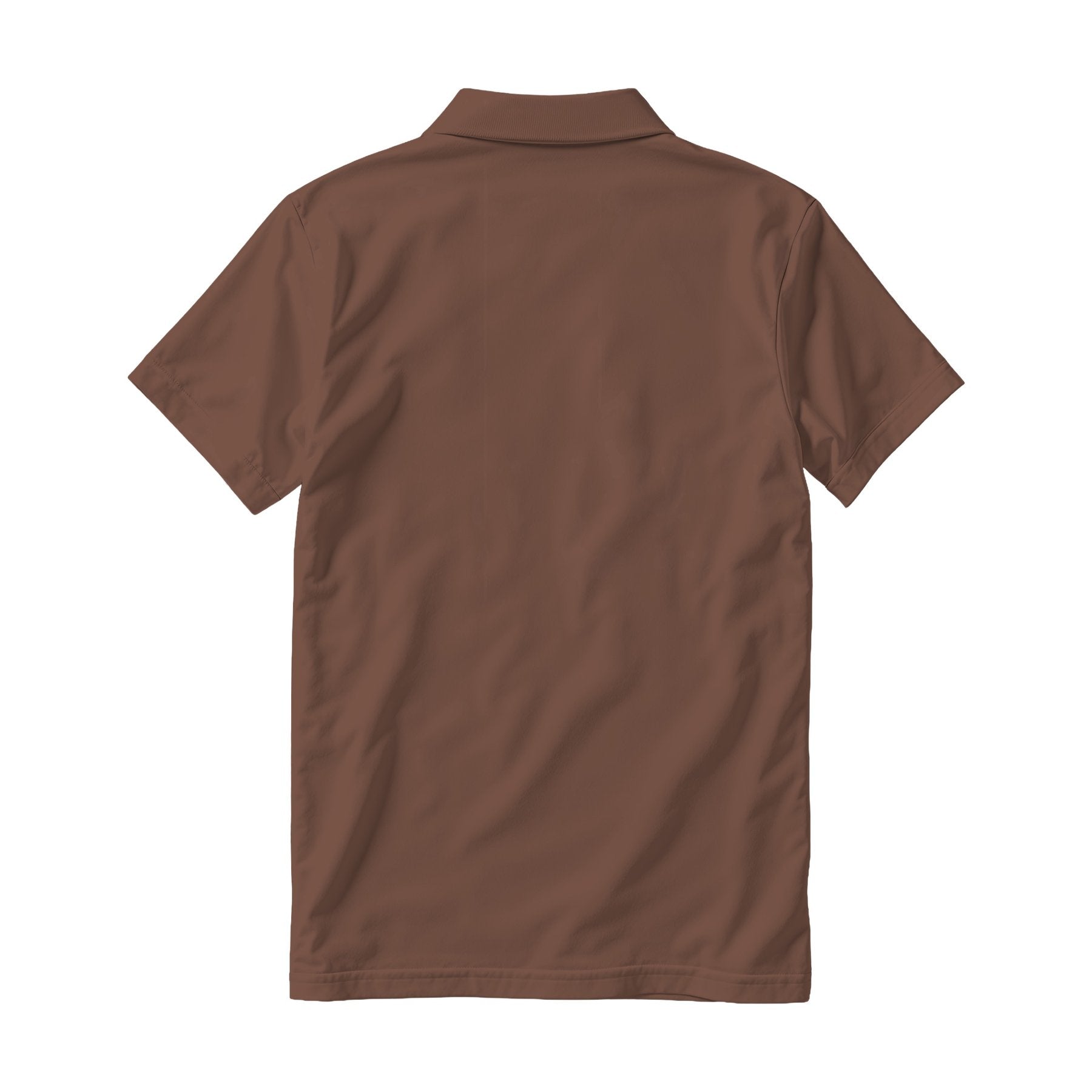 Mens Polo Shirt Mockup | Brown Relaxed Fit Back View — Digital JPG Mockup | Commercial Licence | For Etsy Printful Printify | MockupBulk