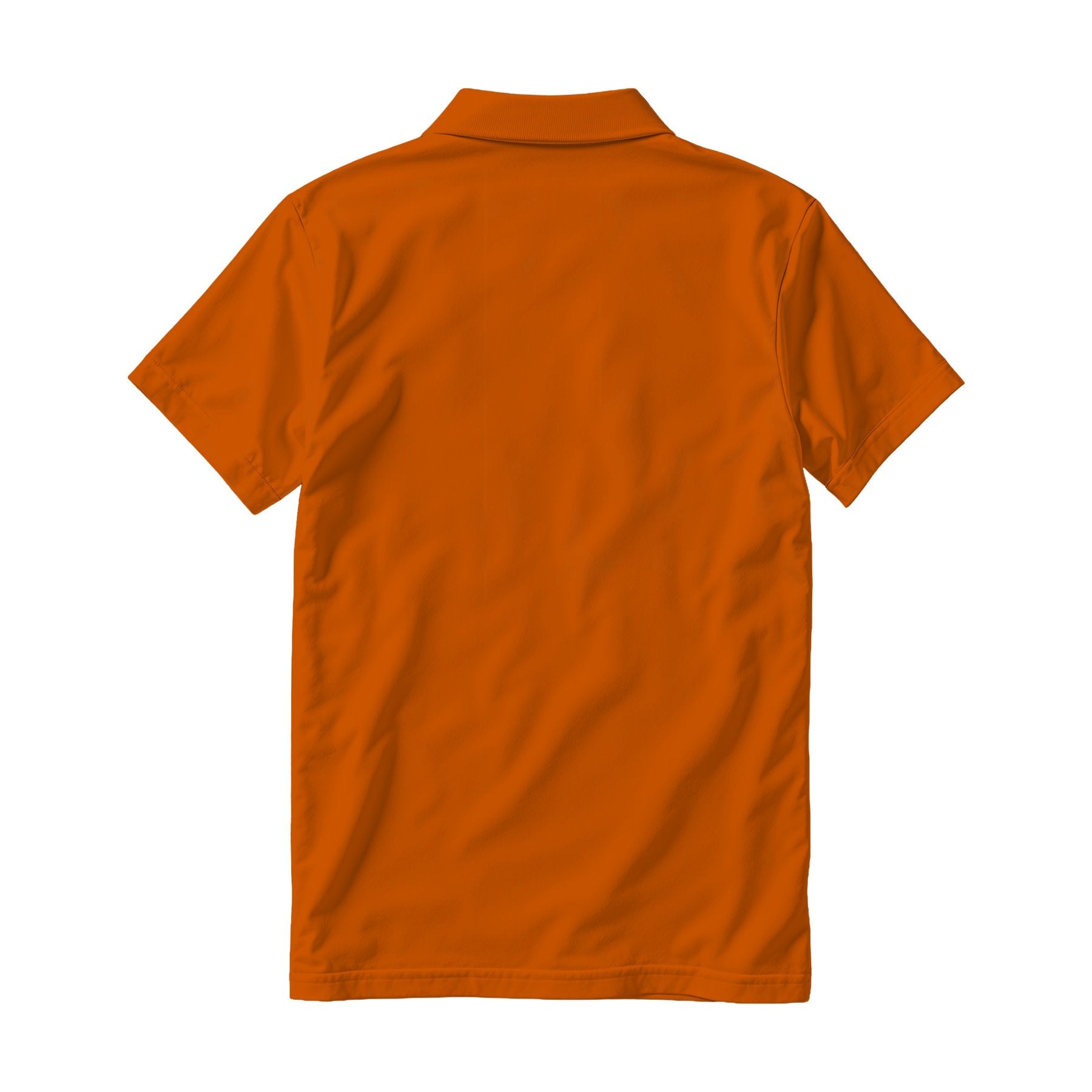 Mens Polo Shirt Mockup, Burnt Orange Relaxed Fit Back View | High-Res JPG Instant Download | Commercial Use | Etsy POD Shopify Template | MockupBulk