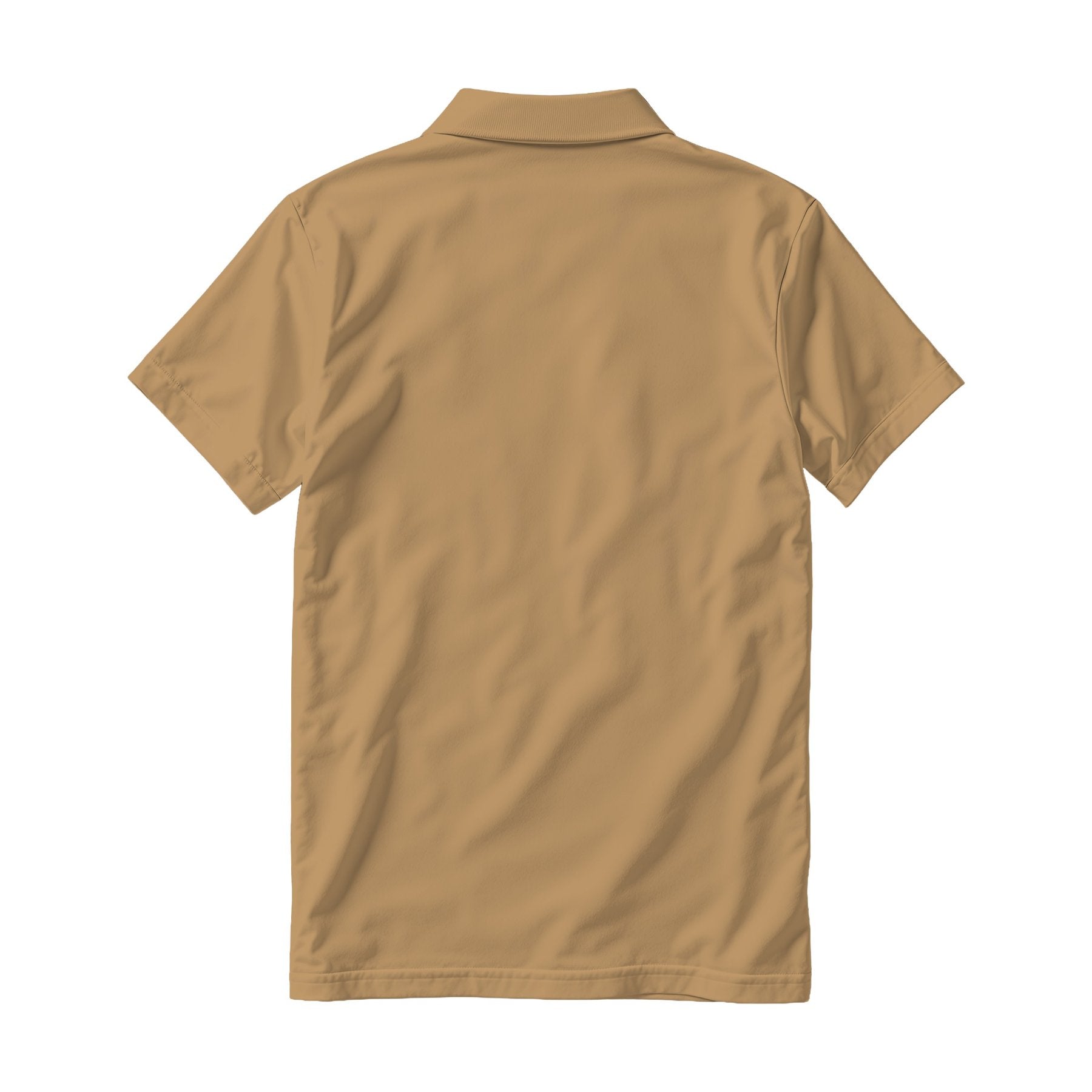 Mens Polo Shirt Mockup — Camel Relaxed Fit Back View — High-Res JPG Template | Instant Digital Download | POD Etsy Shopify | MockupBulk
