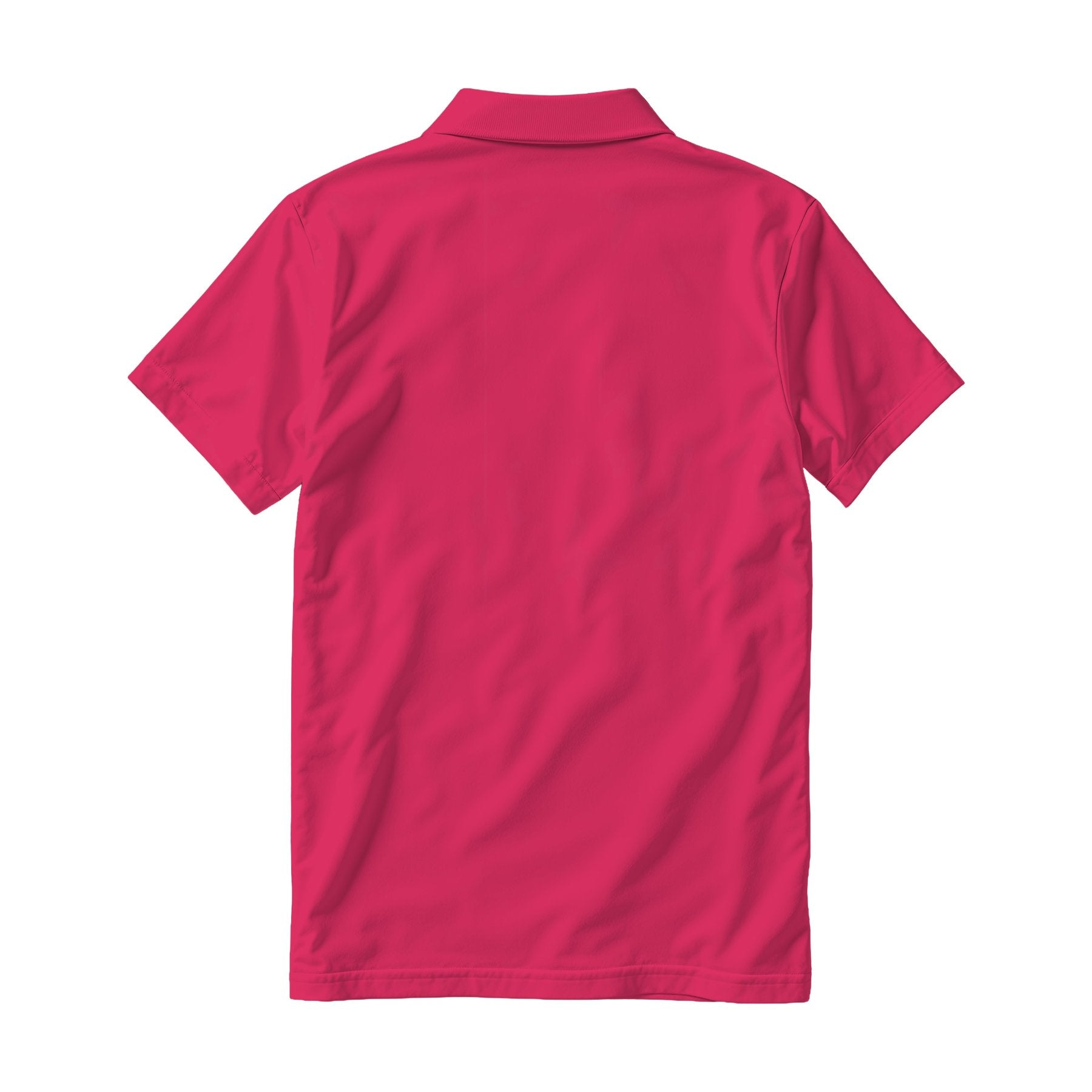 Cherry Red Relaxed Fit Back View Mens Polo Shirt Mockup | POD Print Mockup | Instant JPG Download | Commercial Licence Included | MockupBulk