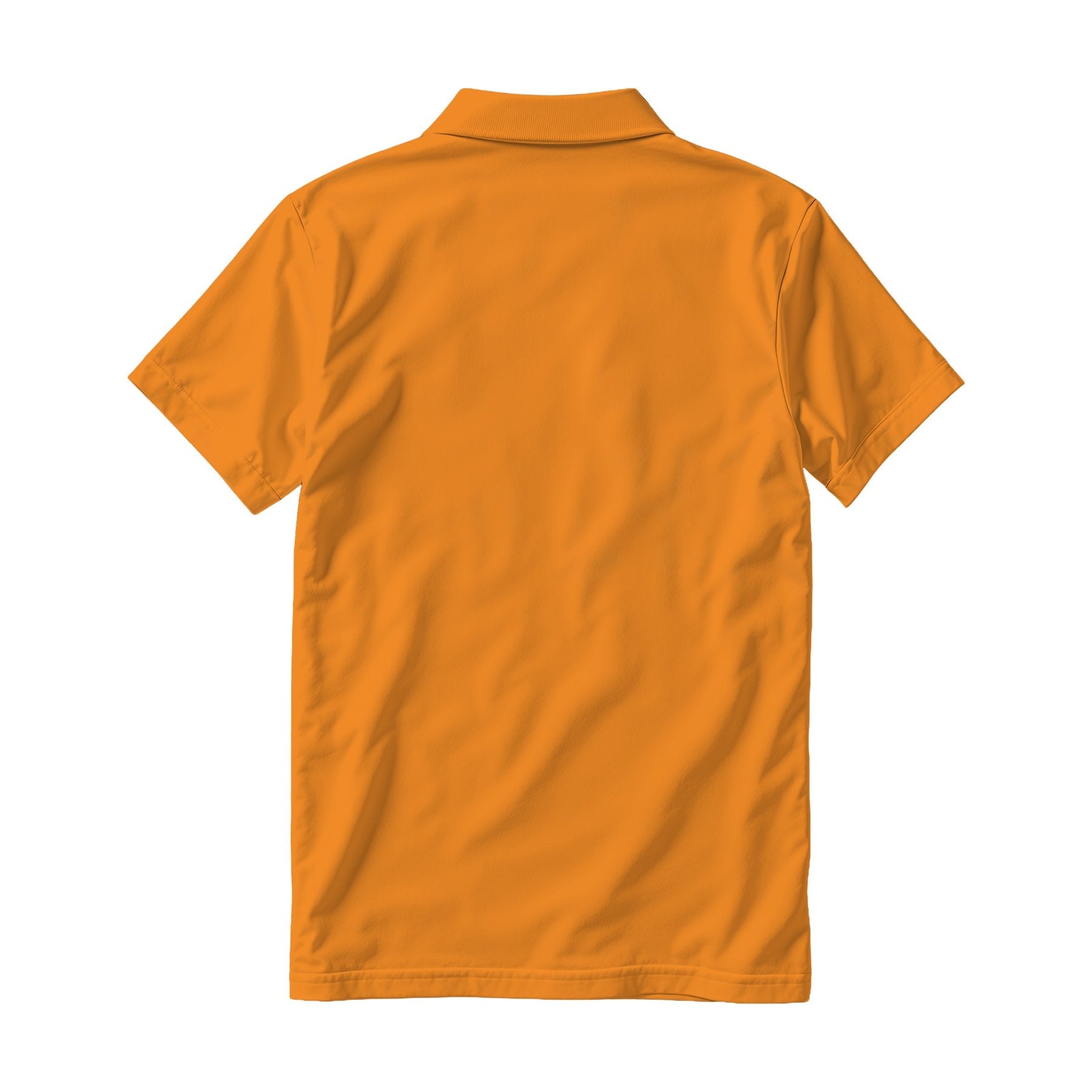 Mens Polo Shirt Mockup, Classic Orange Relaxed Fit Back View | Etsy POD Mockup Template | Instant Download JPG | Commercial Use | MockupBulk