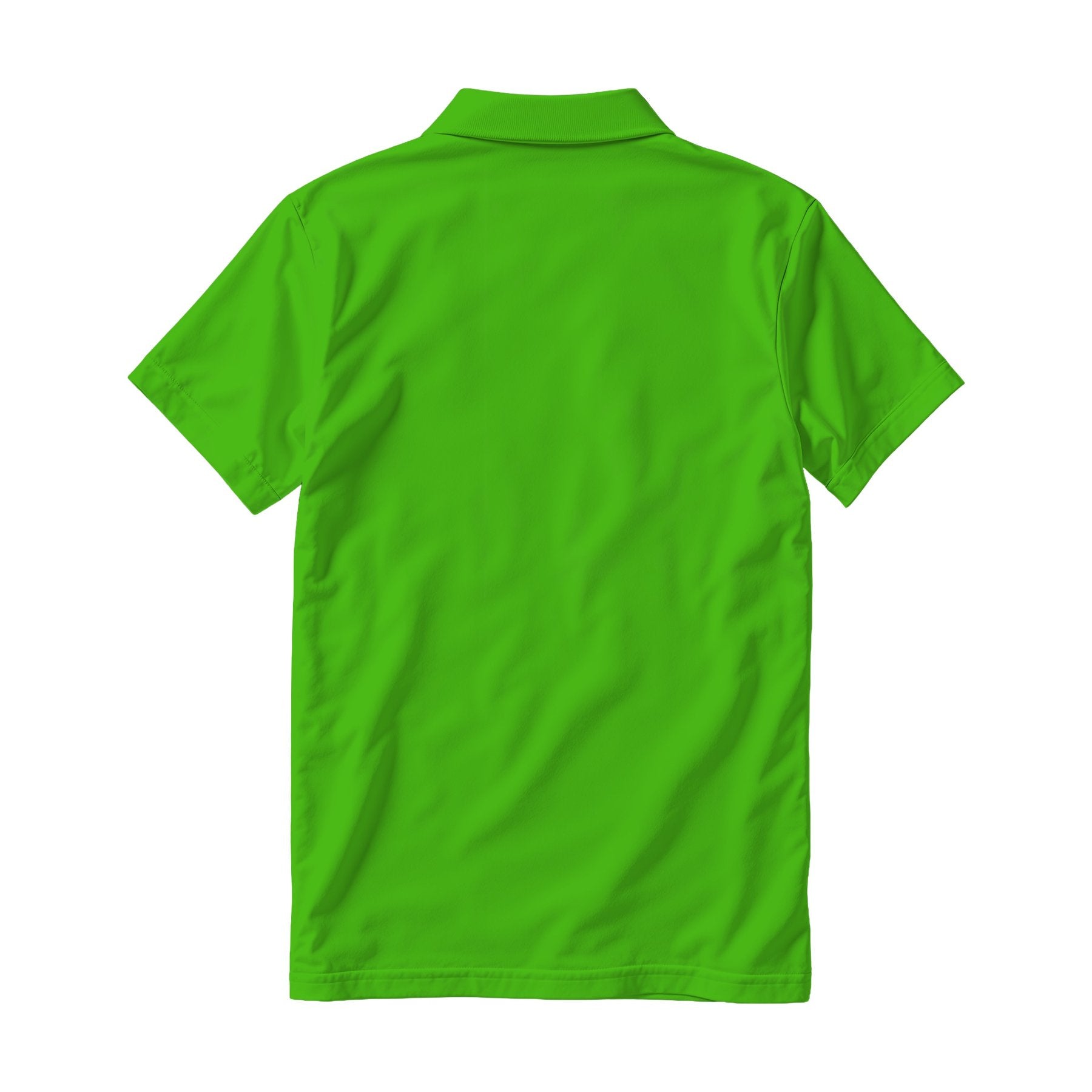 Mens Polo Shirt Mockup — Kelly Green Relaxed Fit Back View — High-Res Mockup Template | JPG Digital Download | Commercial Licence | MockupBulk