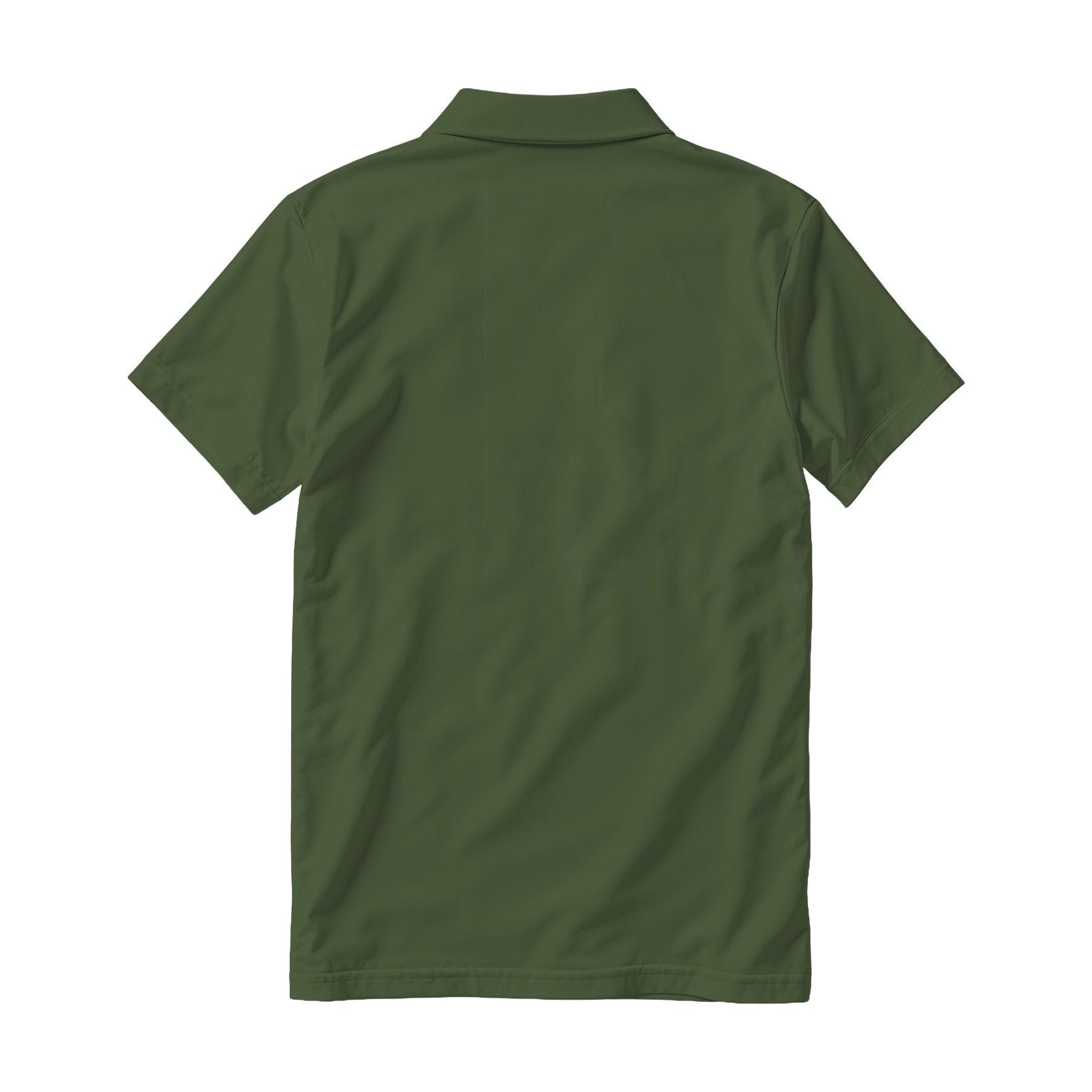 Mens Polo Shirt Mockup, Military Green Relaxed Fit Back View | Instant JPG Download | Commercial Licence | Etsy POD Print Mockup | MockupBulk