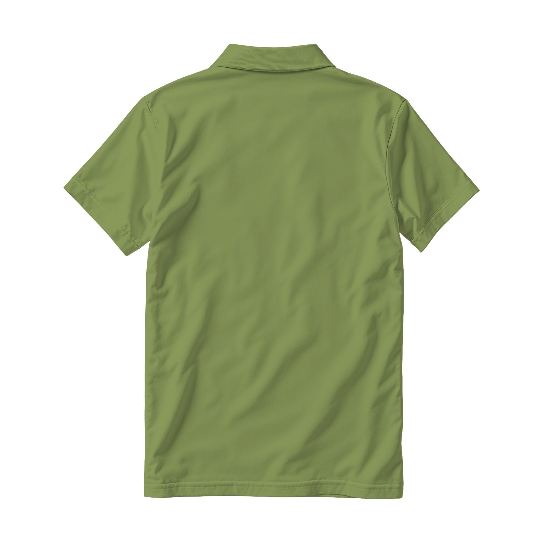 Mens Polo Shirt Mockup — Moss Relaxed Fit Back View — High-Res Mockup Template | JPG Digital Download | Commercial Licence | MockupBulk