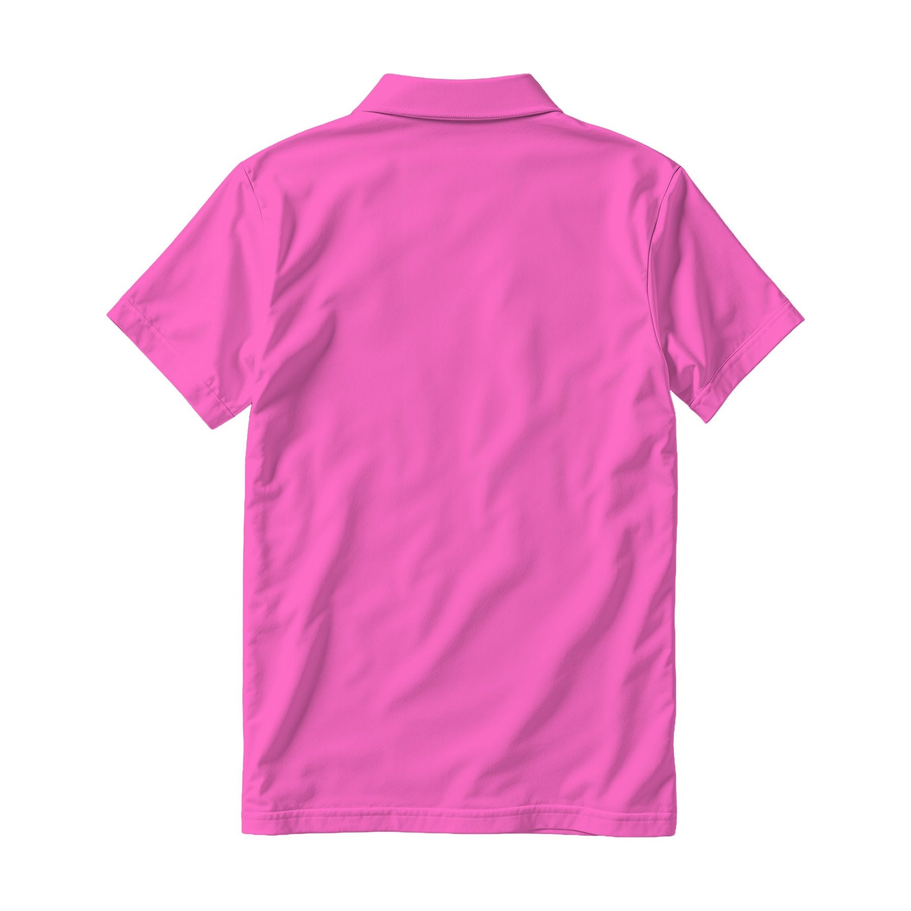 Mens Polo Shirt Mockup — Neon Pink Relaxed Fit Back View — Digital JPG Mockup | Commercial Licence | For Etsy Printful Printify | MockupBulk