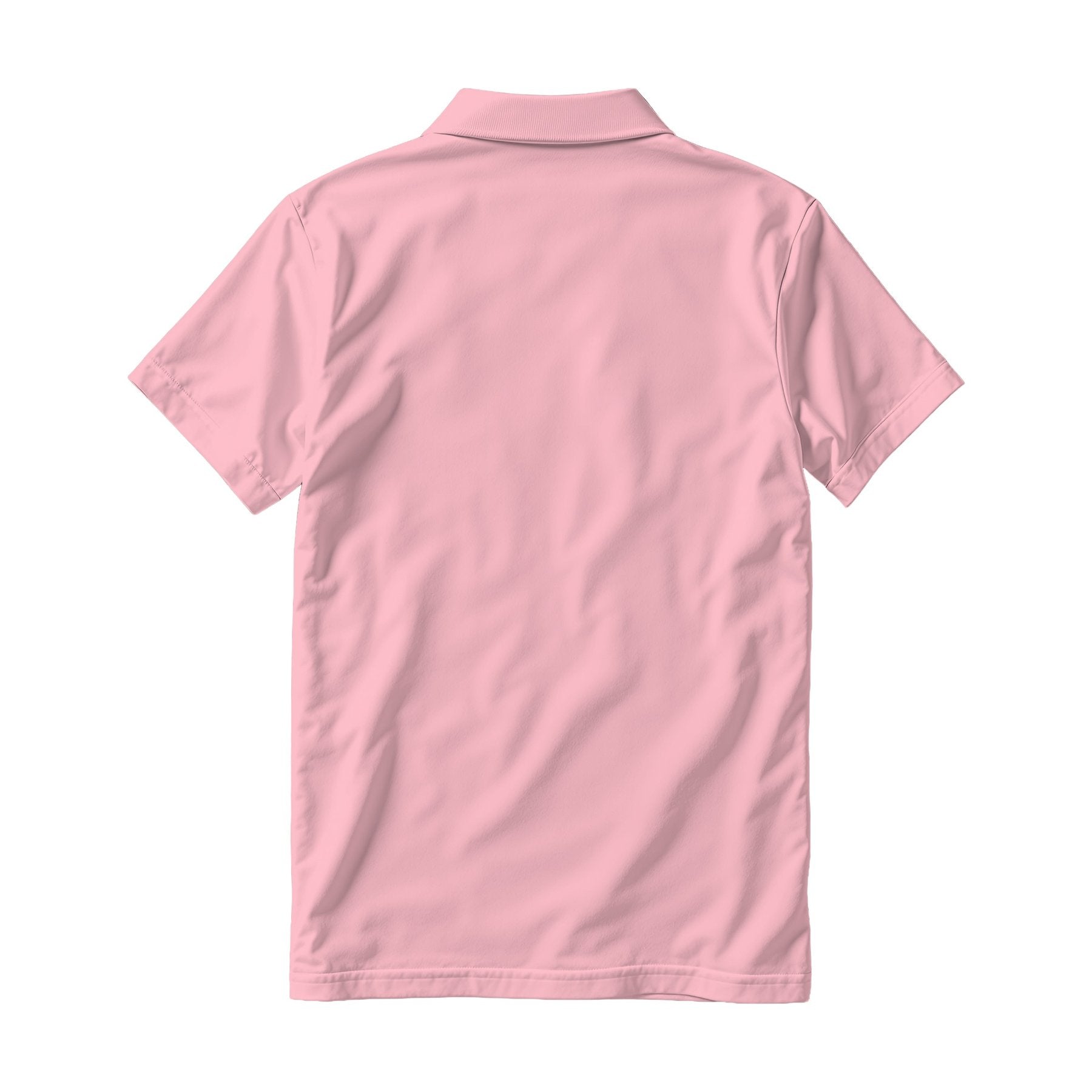 Mens Polo Shirt Mockup, Pink Relaxed Fit Back View | High-Res JPG Template | Instant Digital Download | POD Etsy Shopify | MockupBulk