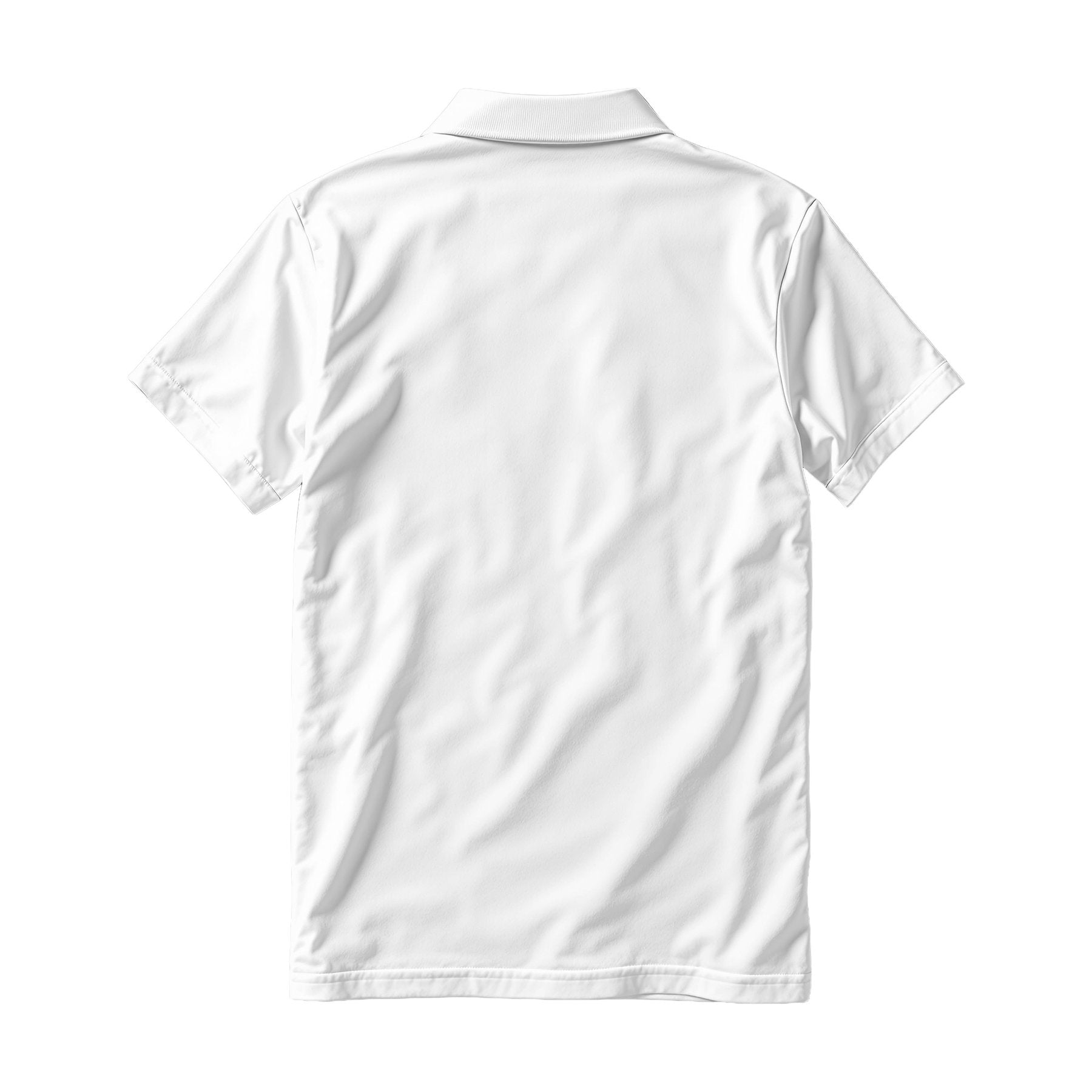 Mens Polo Shirt Mockup — White Relaxed Fit Back View — Instant Download JPG Mockup | POD Etsy Redbubble Printful | Commercial Use | MockupBulk