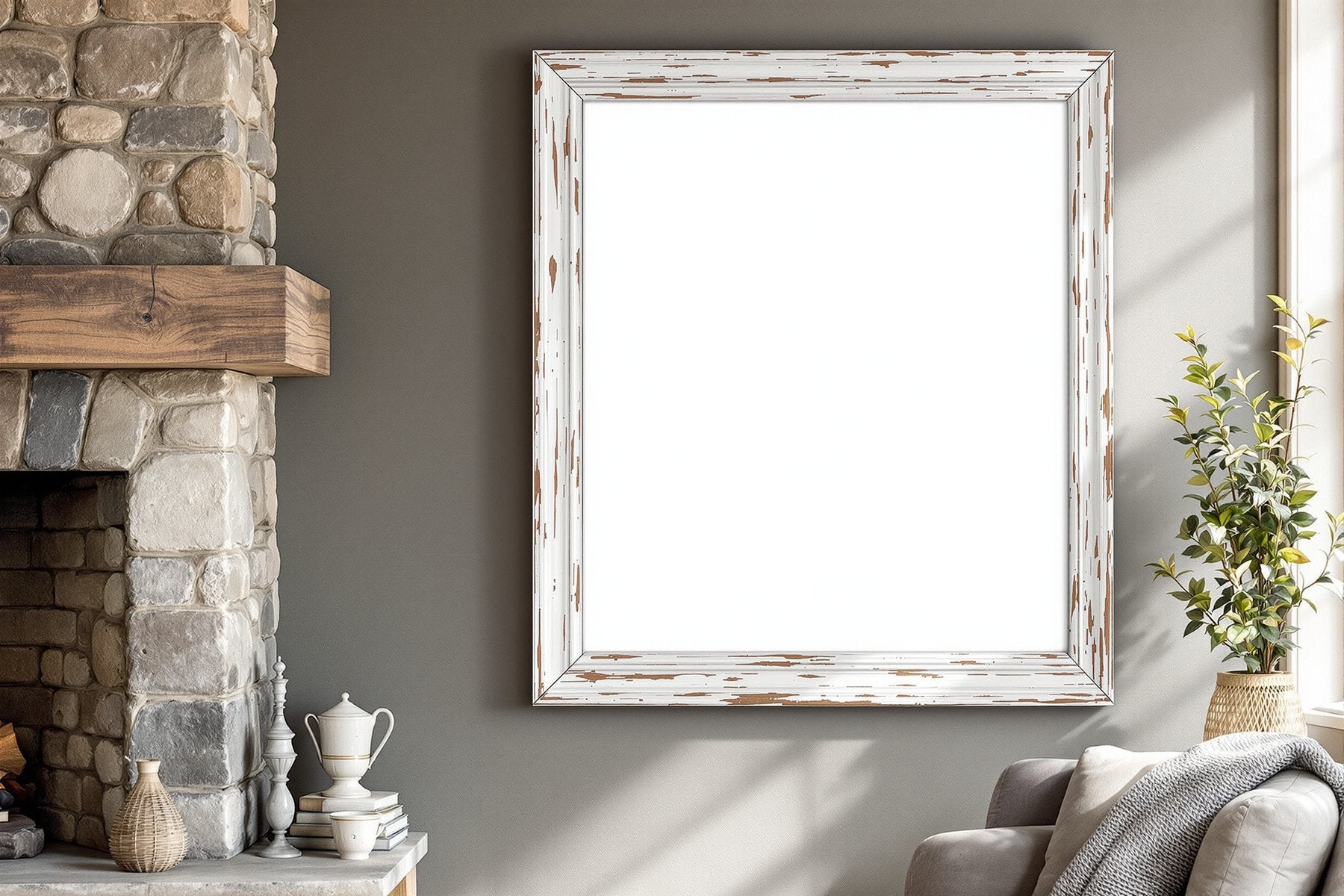 Rustic Frame Mockup | Blank Template #018 — Digital Frame Mockup | bulkmockup JPG Download | For POD Etsy Shopify | MockupBulk