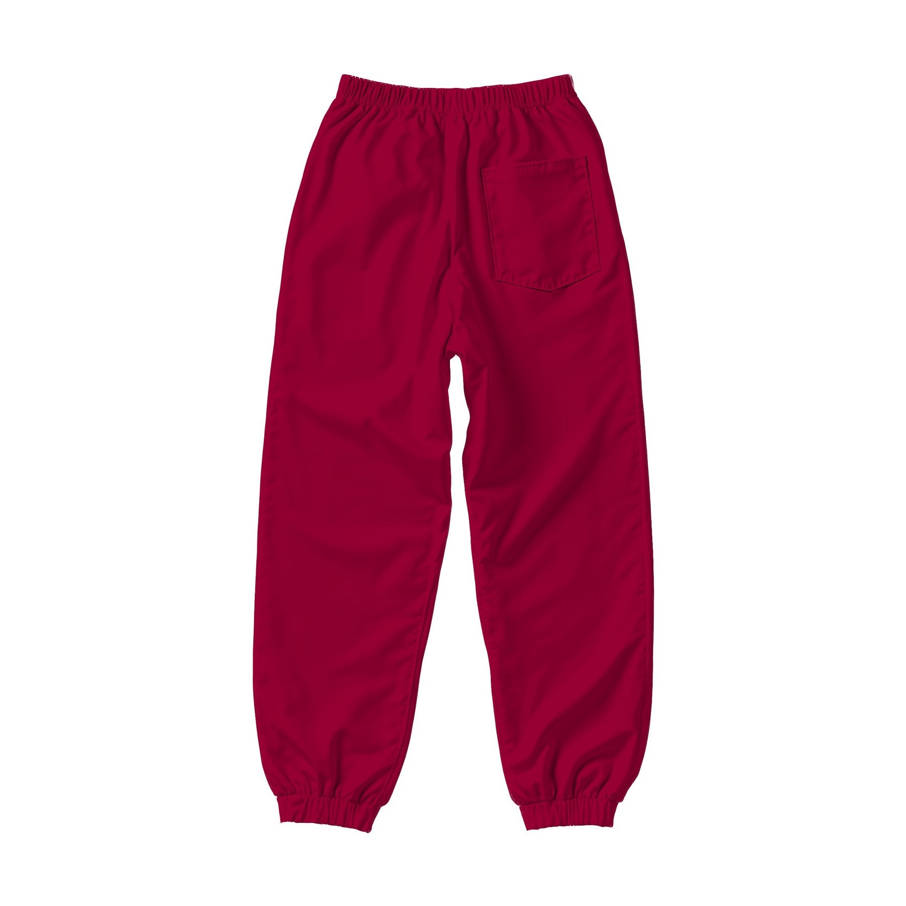 Antique Cherry Red Back View Unisex TrackPants Mockup | Digital Download Mockup | High-Resolution JPG | Commercial Use Included | MockupBulk