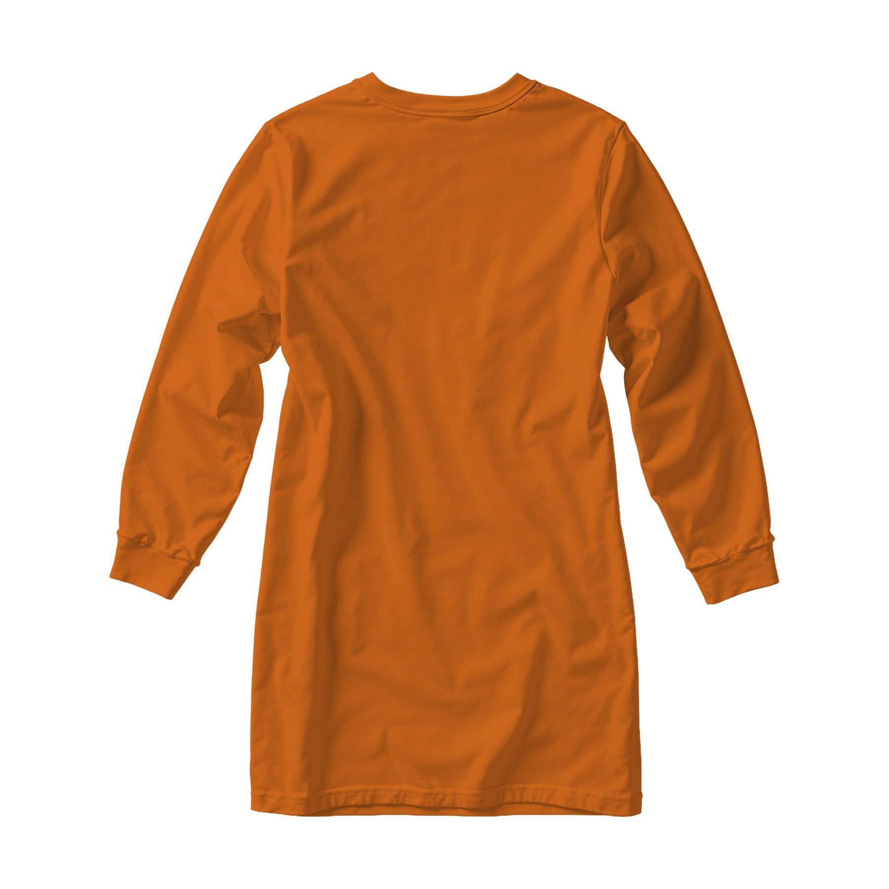 Antique Orange Back View Womens Dress Mockup | Print on Demand Mockup | High-Res JPG Download | Commercial Use Included | MockupBulk
