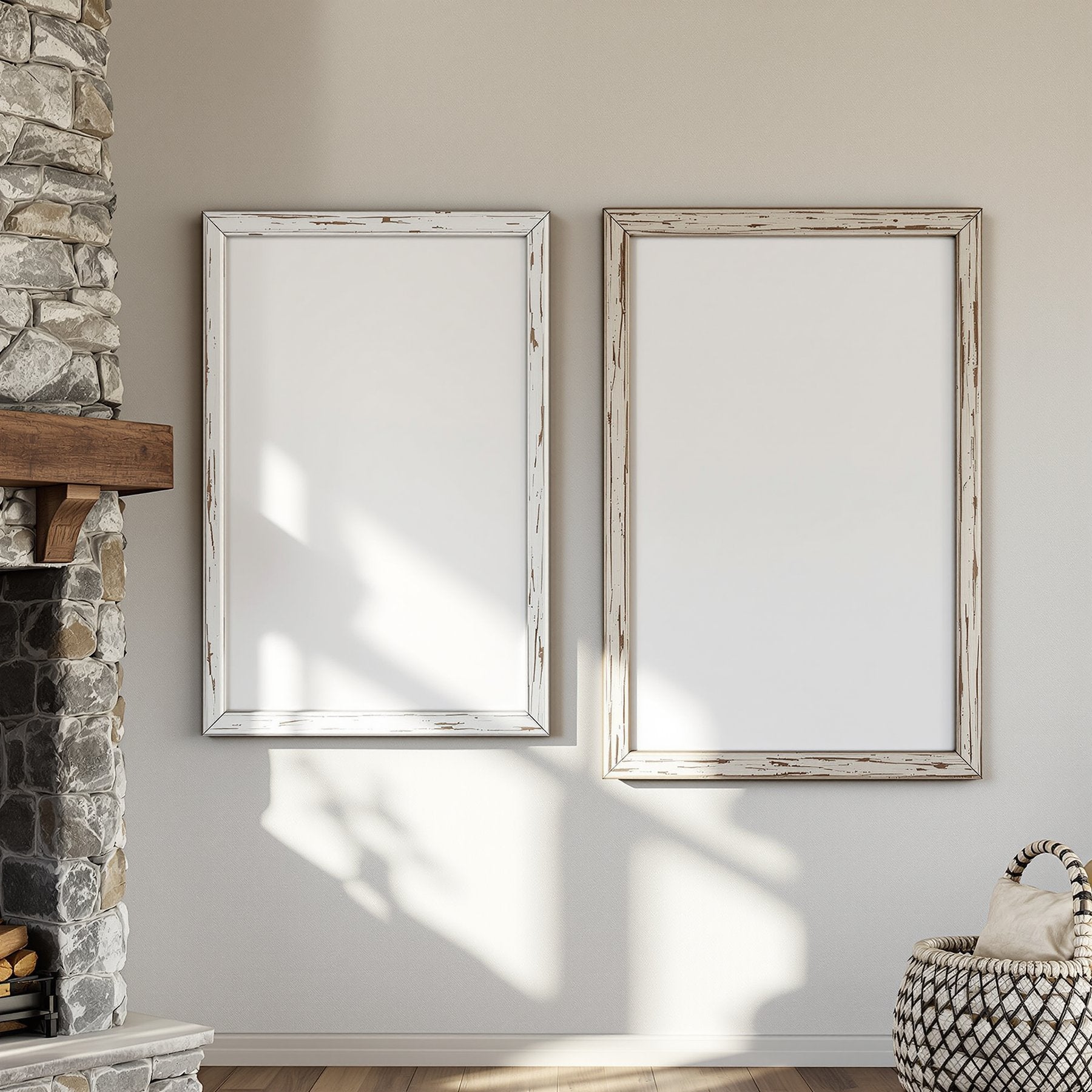 Blank Template #047 Rustic Frame Mockup | Frame Template JPG | Instant bulkmockup Download | Commercial Use | MockupBulk
