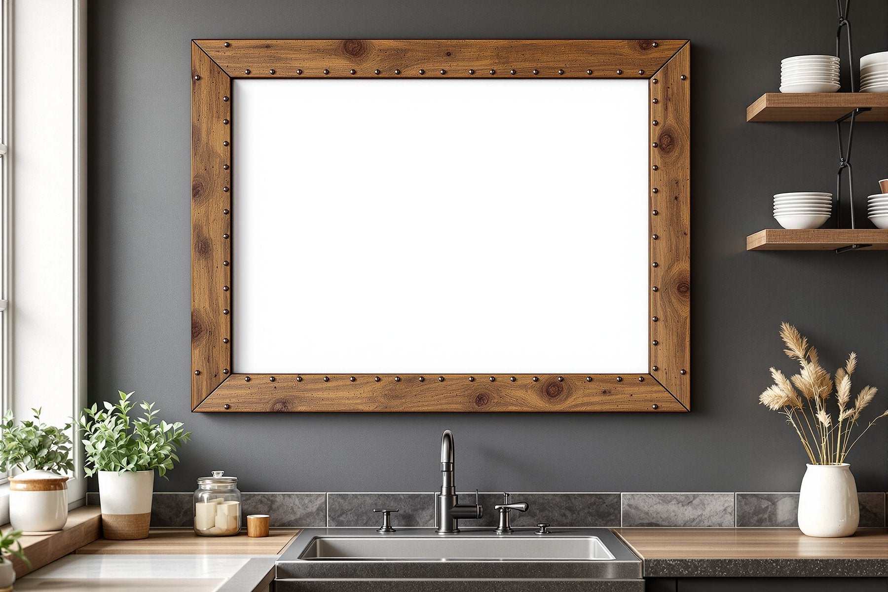 Rustic Frame Mockup | Blank Template #071 | High-Res Frame Template JPG | bulkmockup Mockup Store | Commercial Use | MockupBulk