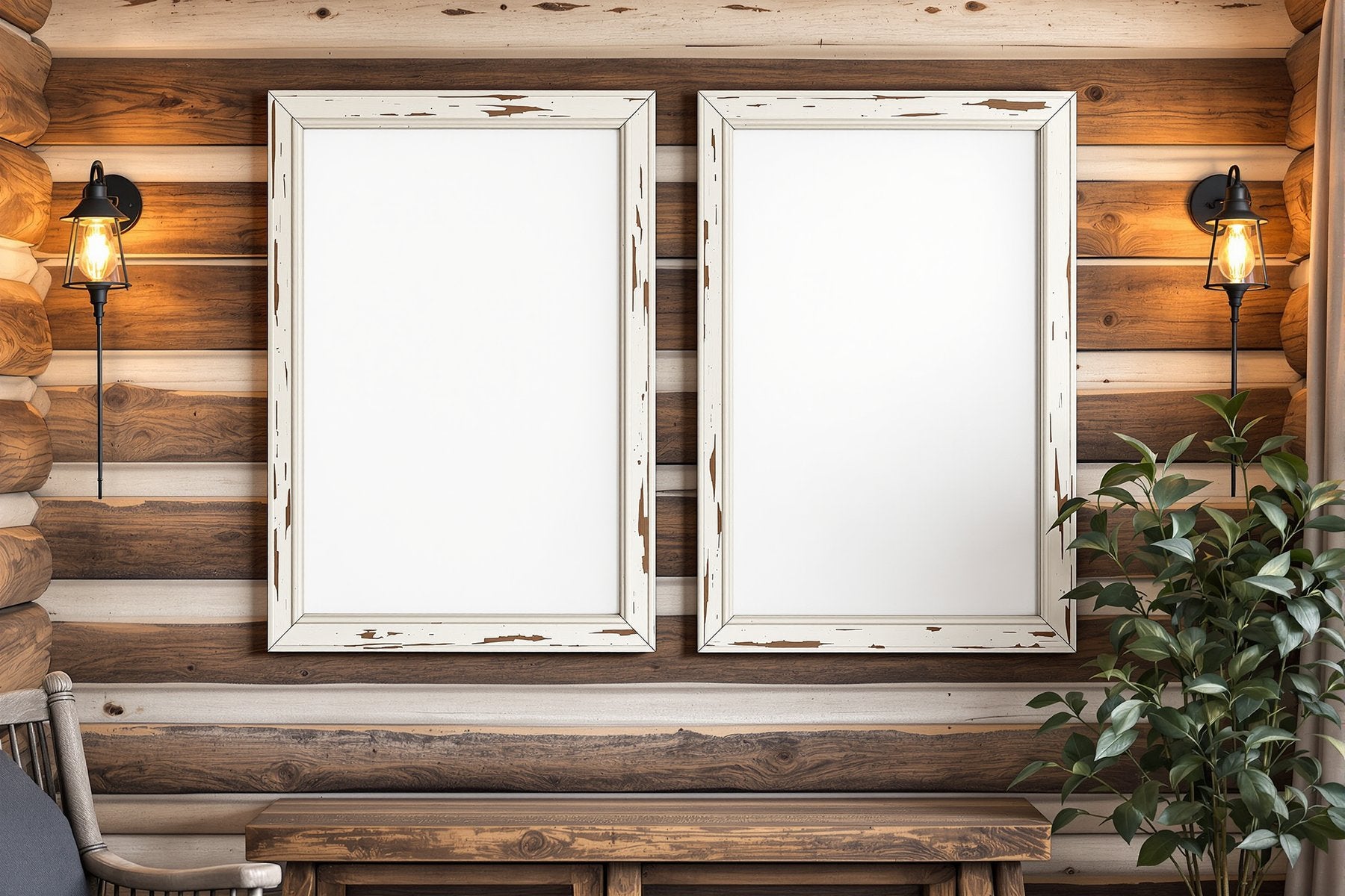 Rustic Frame Mockup, Blank Template #073 | Print-on-Demand Frame Mockup | bulkmockup JPG | Commercial Licence | MockupBulk