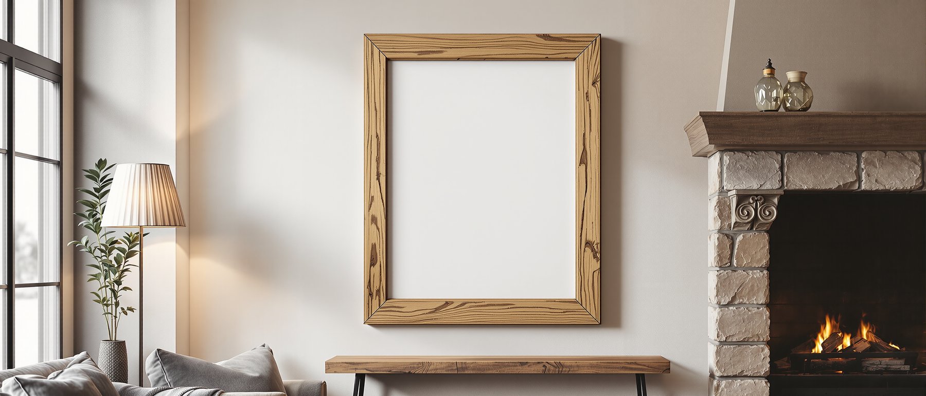 Blank Template #087 Rustic Frame Mockup | Frame Mockup JPG Download | bulkmockup Template | Commercial Licence | MockupBulk