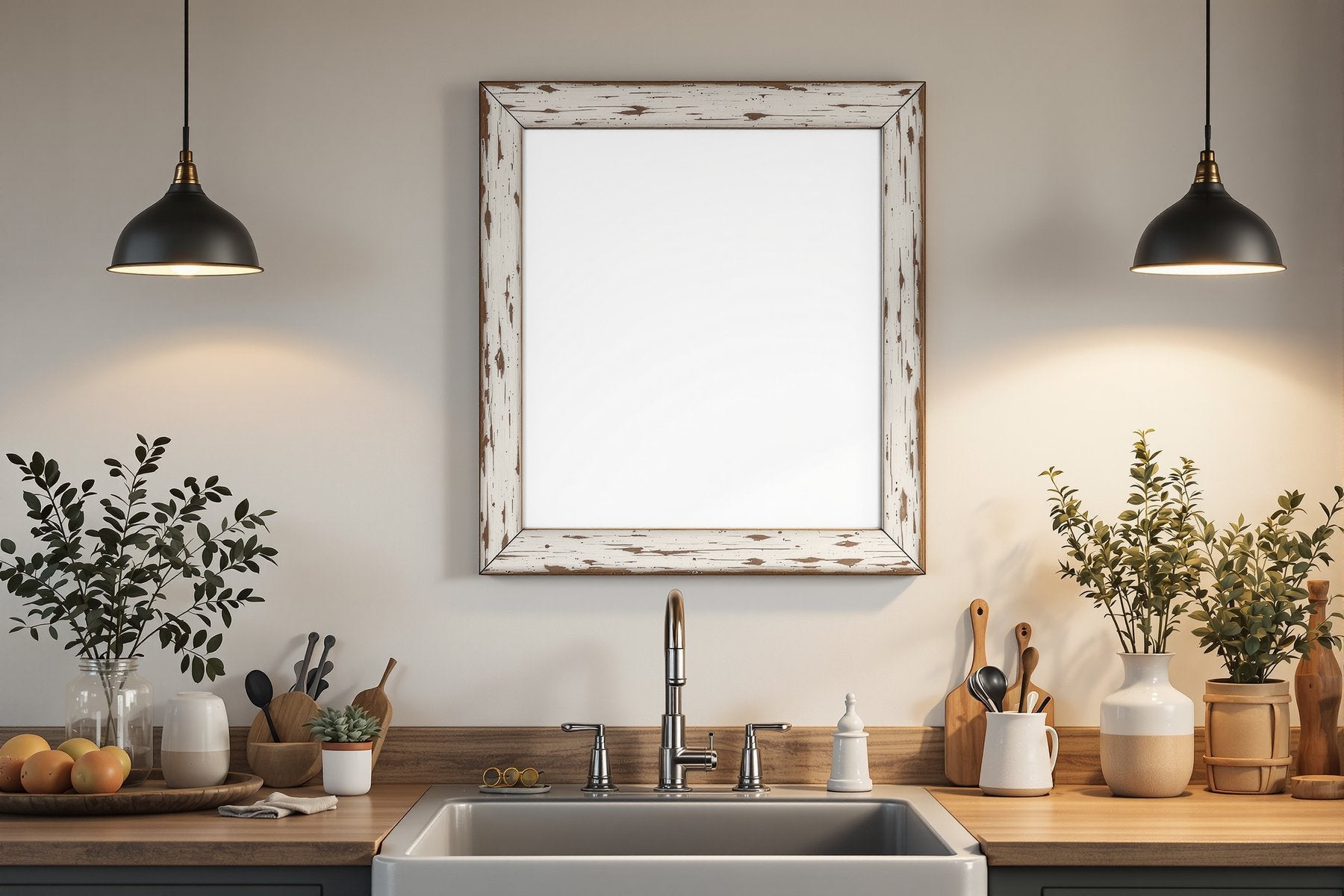 Rustic Frame Mockup | Blank Template #089 | High-Resolution JPG | bulkmockup Template | For Etsy POD Print Sellers | MockupBulk