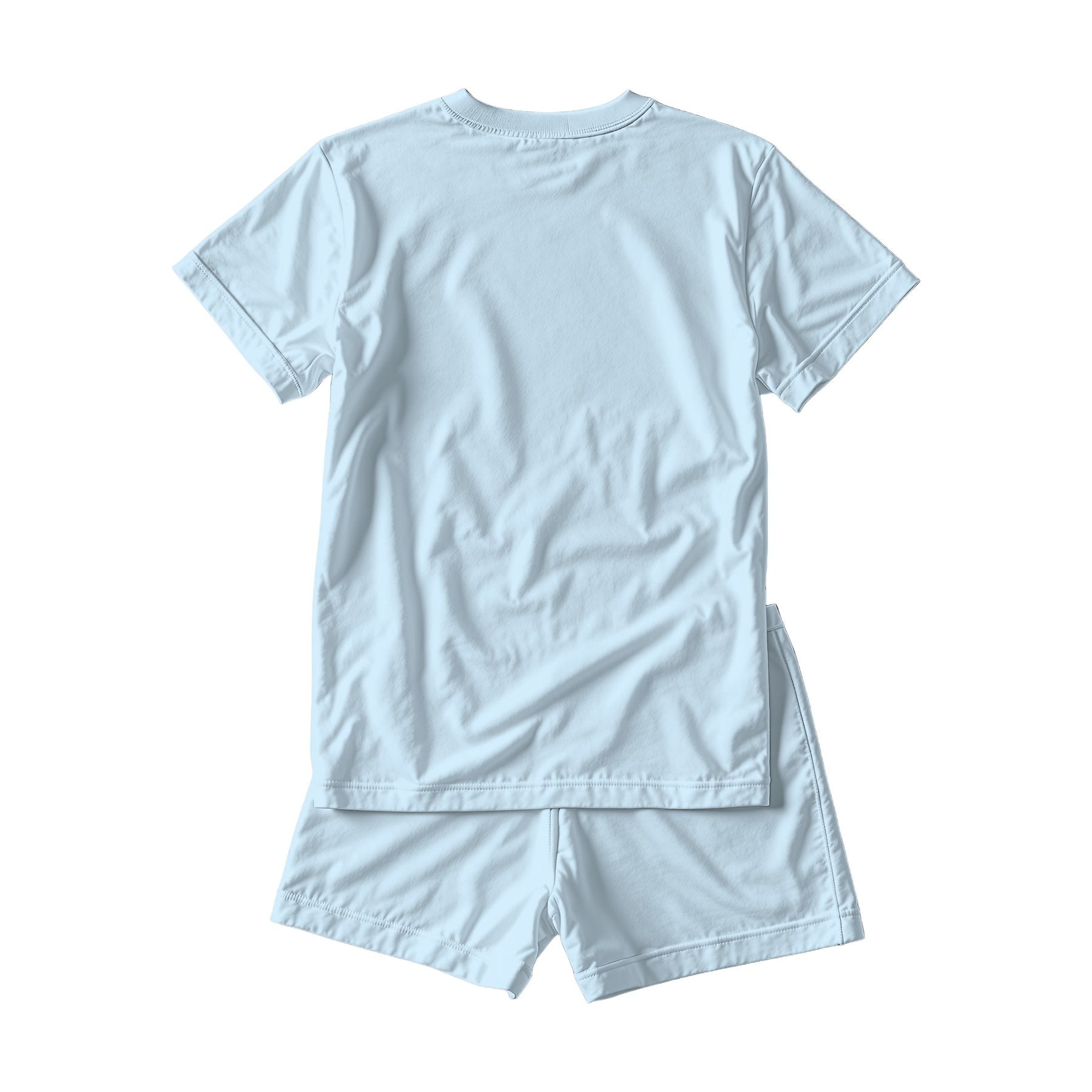 Unisex Sleep Mockup, Ice Blue Back View | JPG Mockup Download | For POD Sellers Designers Etsy Shops | Commercial Use | MockupBulk