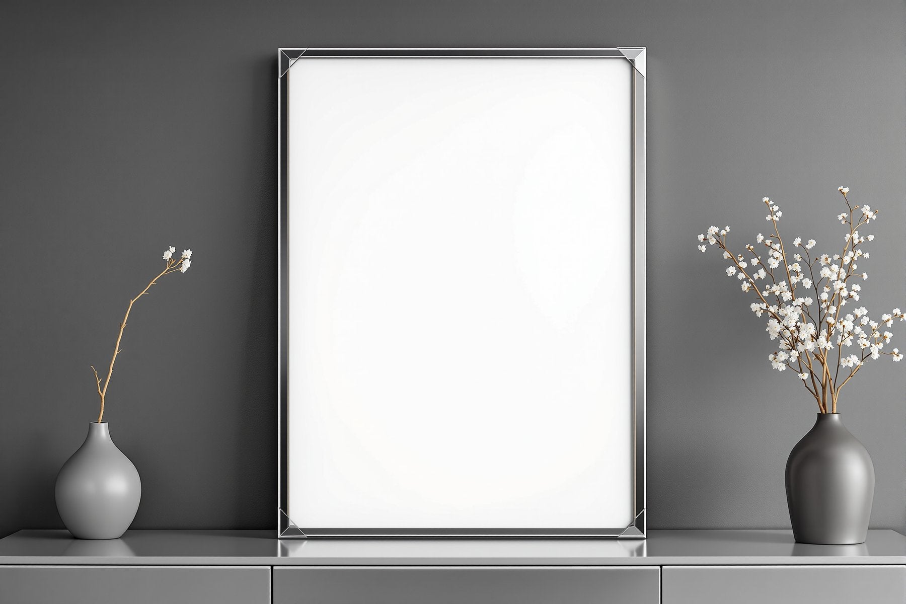 Floating Frame Mockup | Blank Template #043 | Empty Frame Template | bulkmockup High-Res JPG | Commercial Use Included | MockupBulk