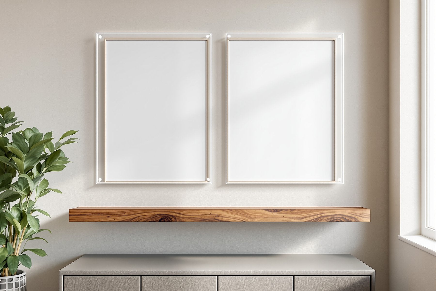 Floating Frame Mockup — Blank Template #048 — bulkmockup Blank Frame Template | High-Res JPG | Commercial Licence | MockupBulk