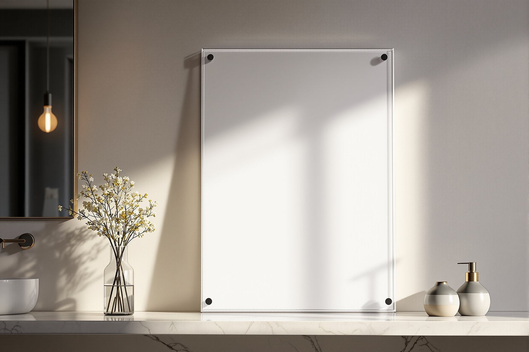 Floating Frame Mockup — Blank Template #064 — Blank Frame Template | High-Res JPG Instant Download | Commercial Use | bulkmockup | MockupBulk